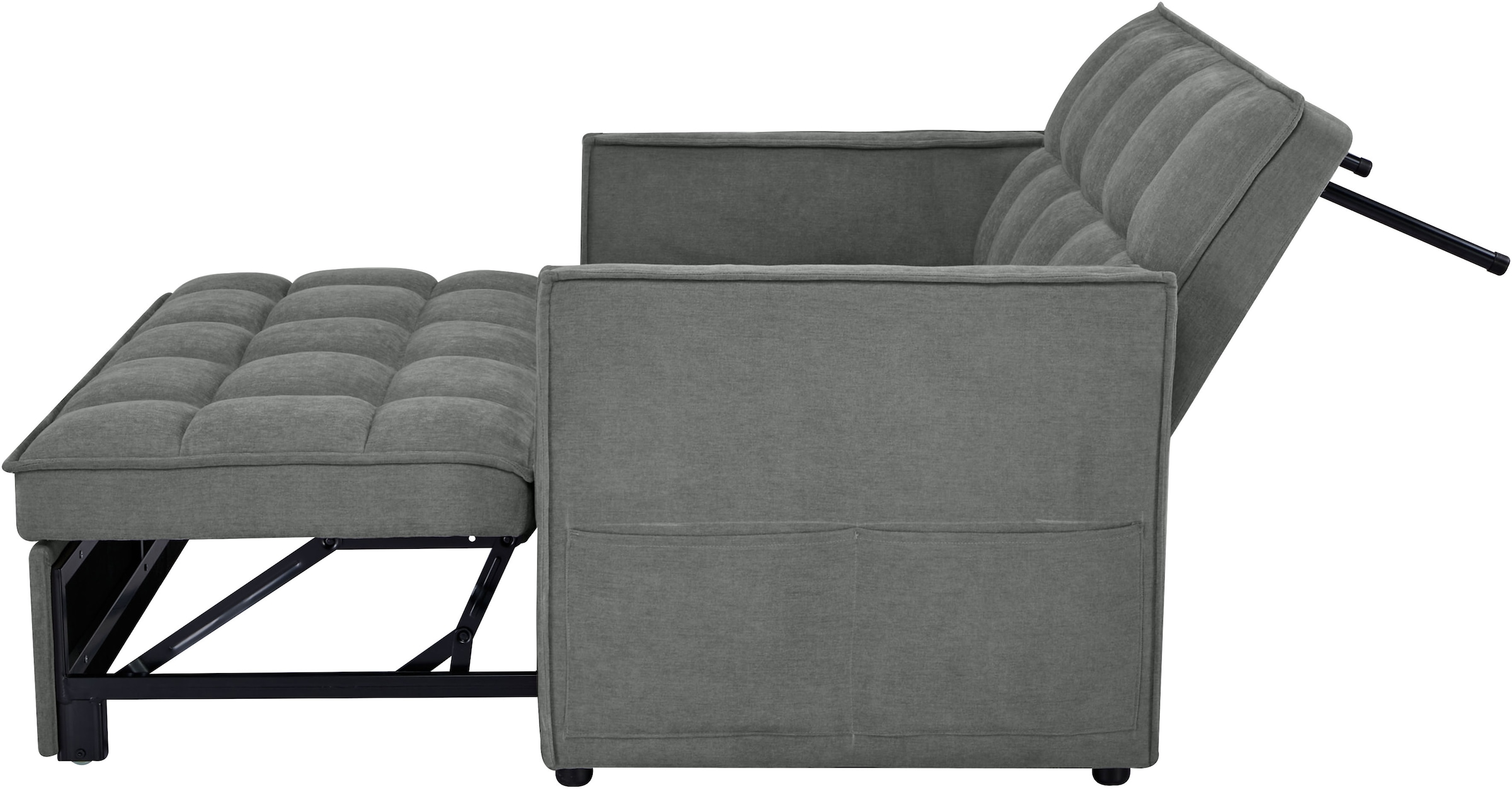 OTTO home Schlafsofa »STEFFO, 159 cm, 2-Sitzer, mit verstellbarer Rückenlehne« Klappmechanismus, Feinstruktur-Bezug, natürliche Farben