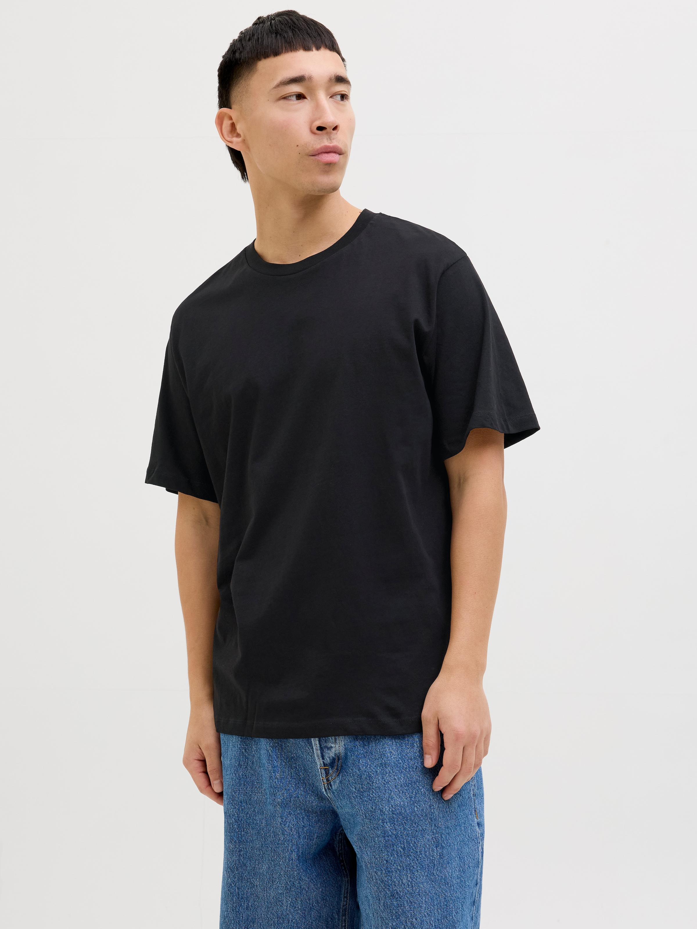 Jack & Jones Kurzarmshirt »JJHUGO LOOSE TEE SS CREW NECK 5PK MP«, (Packung, 5 tlg.)