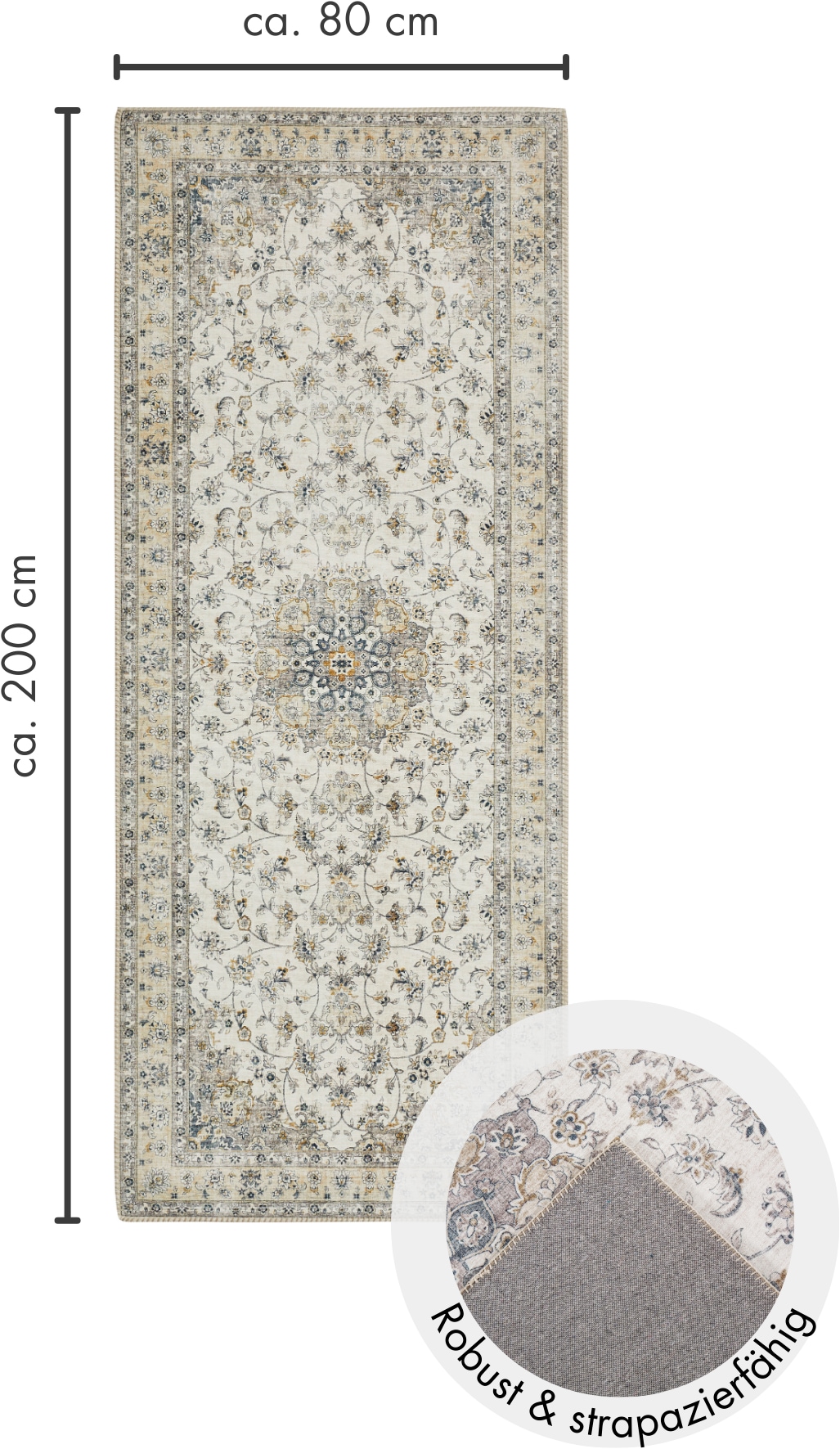 LUXOR living Teppich »Prima 3« rechteckig 7 mm Höhe Kurzflor, Orient-Optik, Vintage Design, auch als Läufer erhältlich
