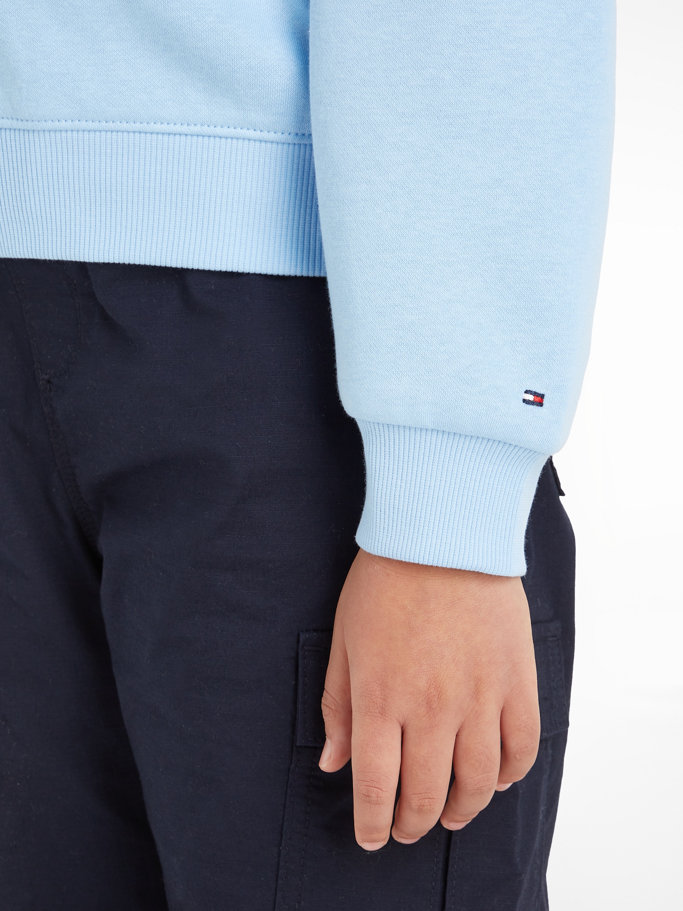 Tommy Hilfiger Sweatshirt »ESSENTIAL EMBROIDERED FLEECE CN«, Kinder bis 16 Jahre mit Logoprägung