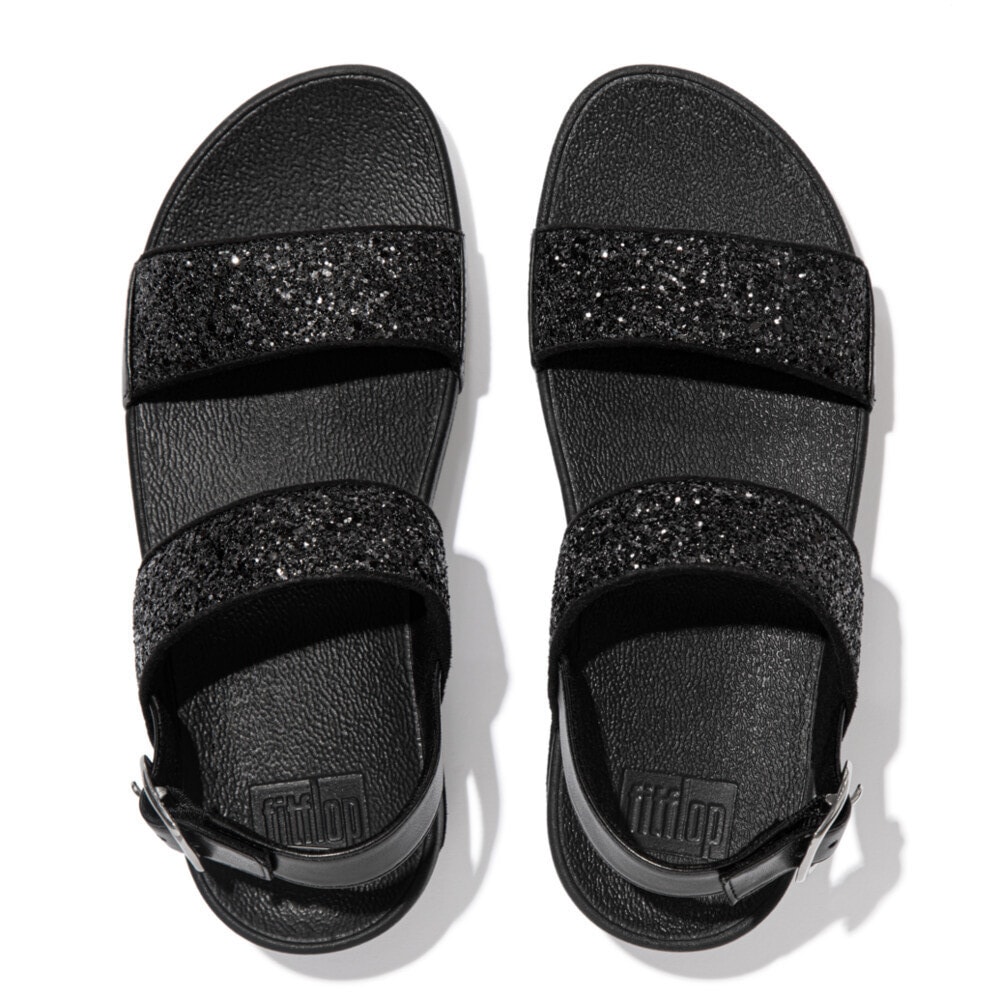 Fitflop Keilsandalette »LULU GLITTER BACK-STRAP SANDALS«  , Sommerschuh, Sandale, Keilabsatz, mit funkelnden Riemchen