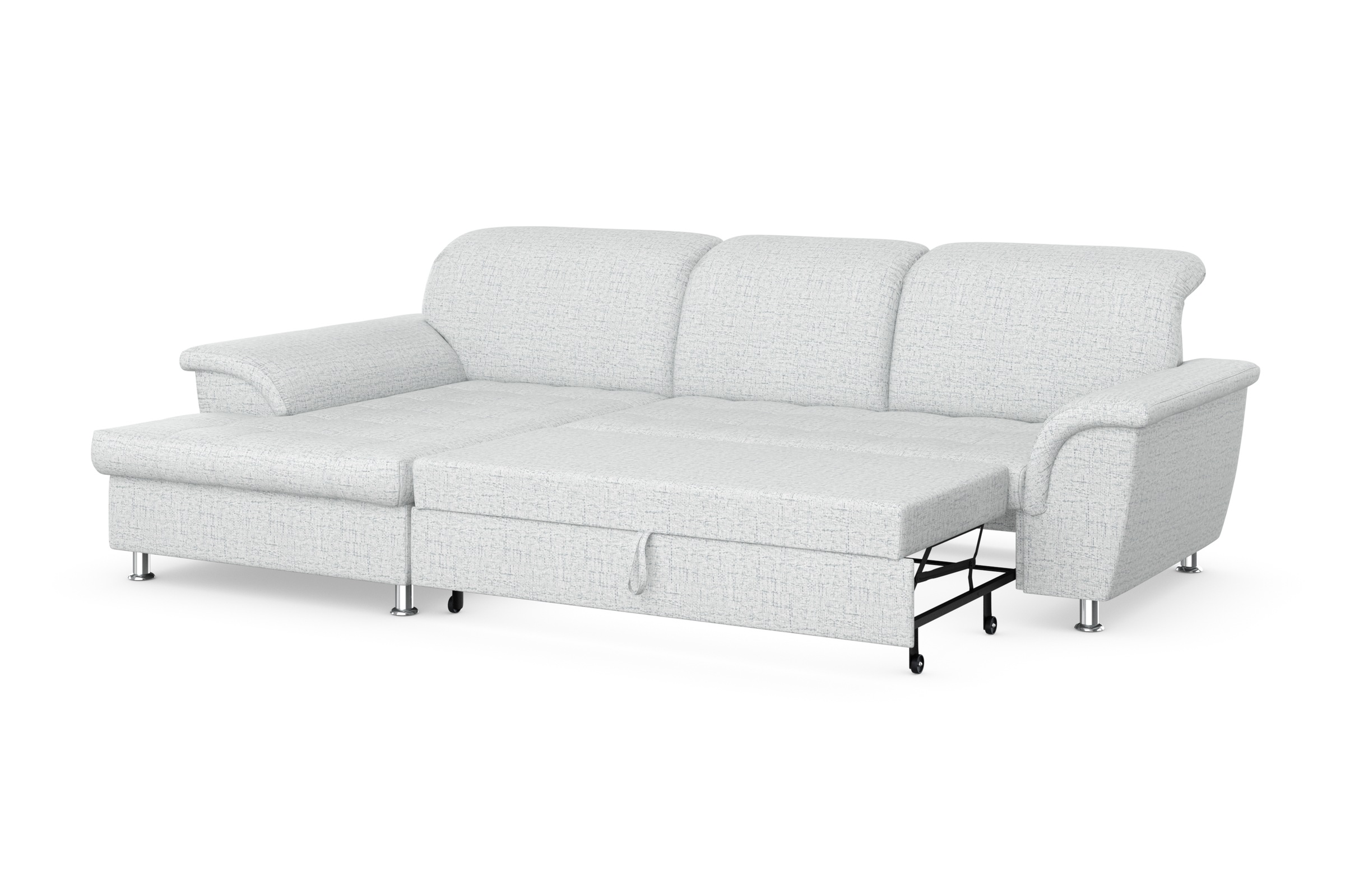 DOMO collection Ecksofa Franzi, wahlweise mit Bettfunktion, Bettkasten und Kopfteilverstellung