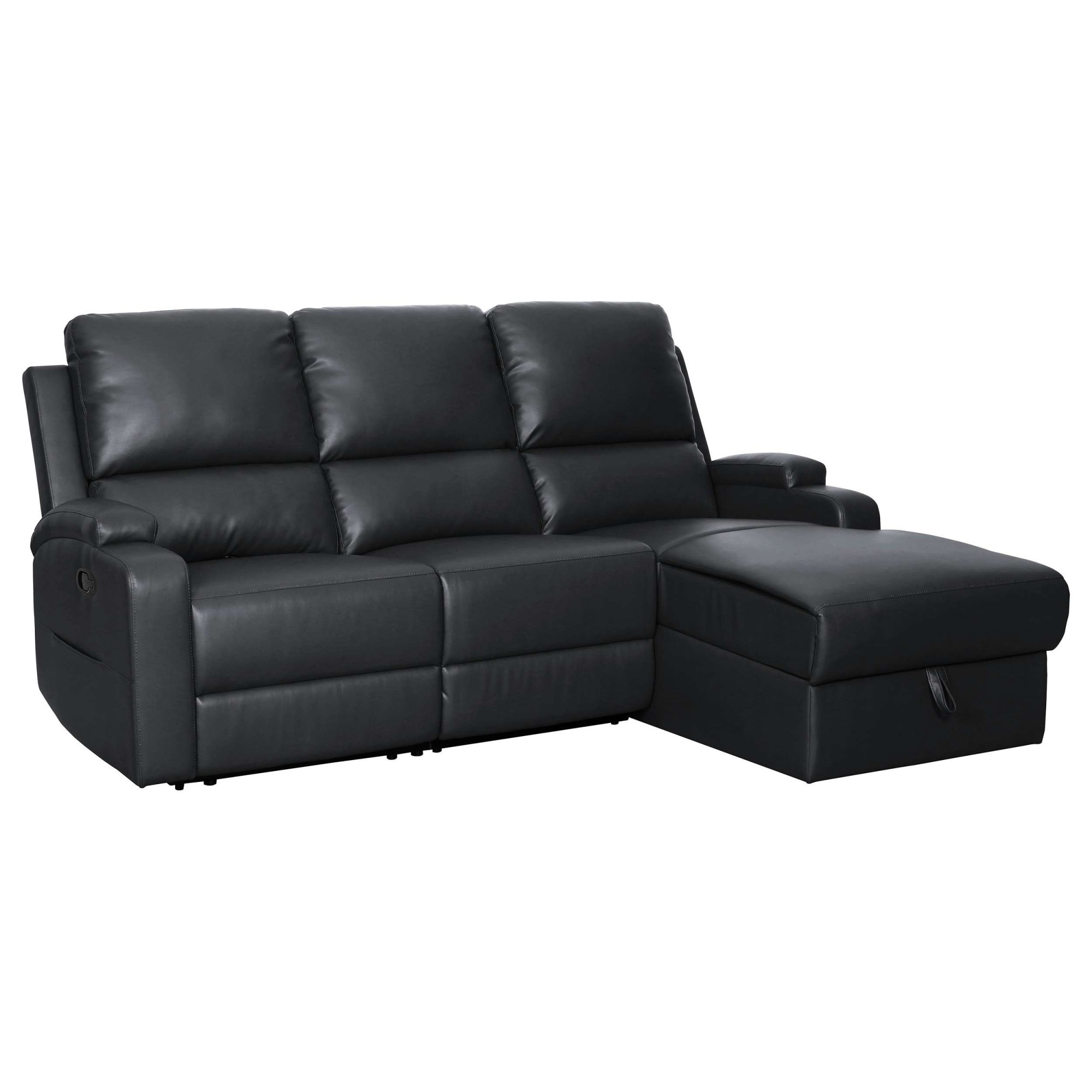 OTTO home Ecksofa »NAPORI Kunstleder, Multimediasofa, L-Form« man. oder elektr. Relaxfuntion, USB-A bei elektr. Variante, Staukasten