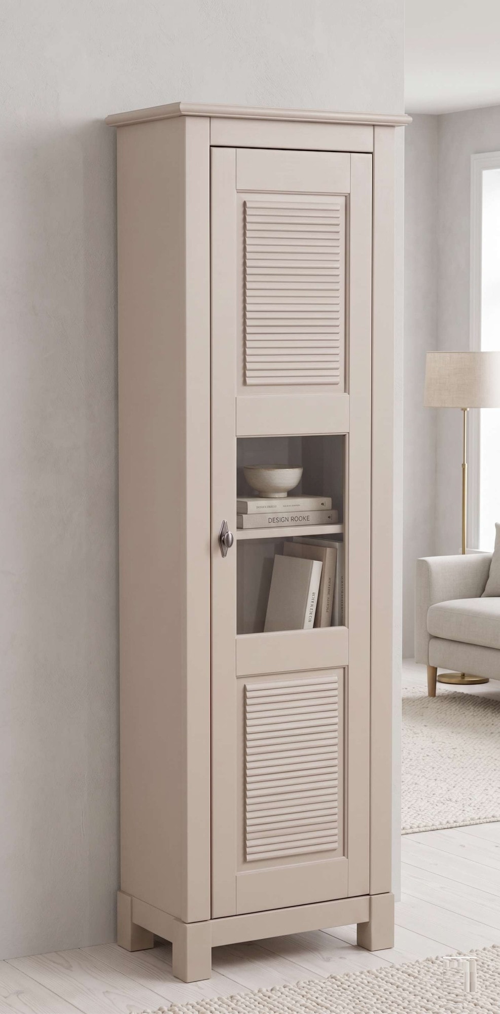 OTTO home Vitrine »Rauna Vitrinenschrank, Stauraumchrank« Höhe 180 cm, aus massiver Kiefer, FSC®-zertifiziert