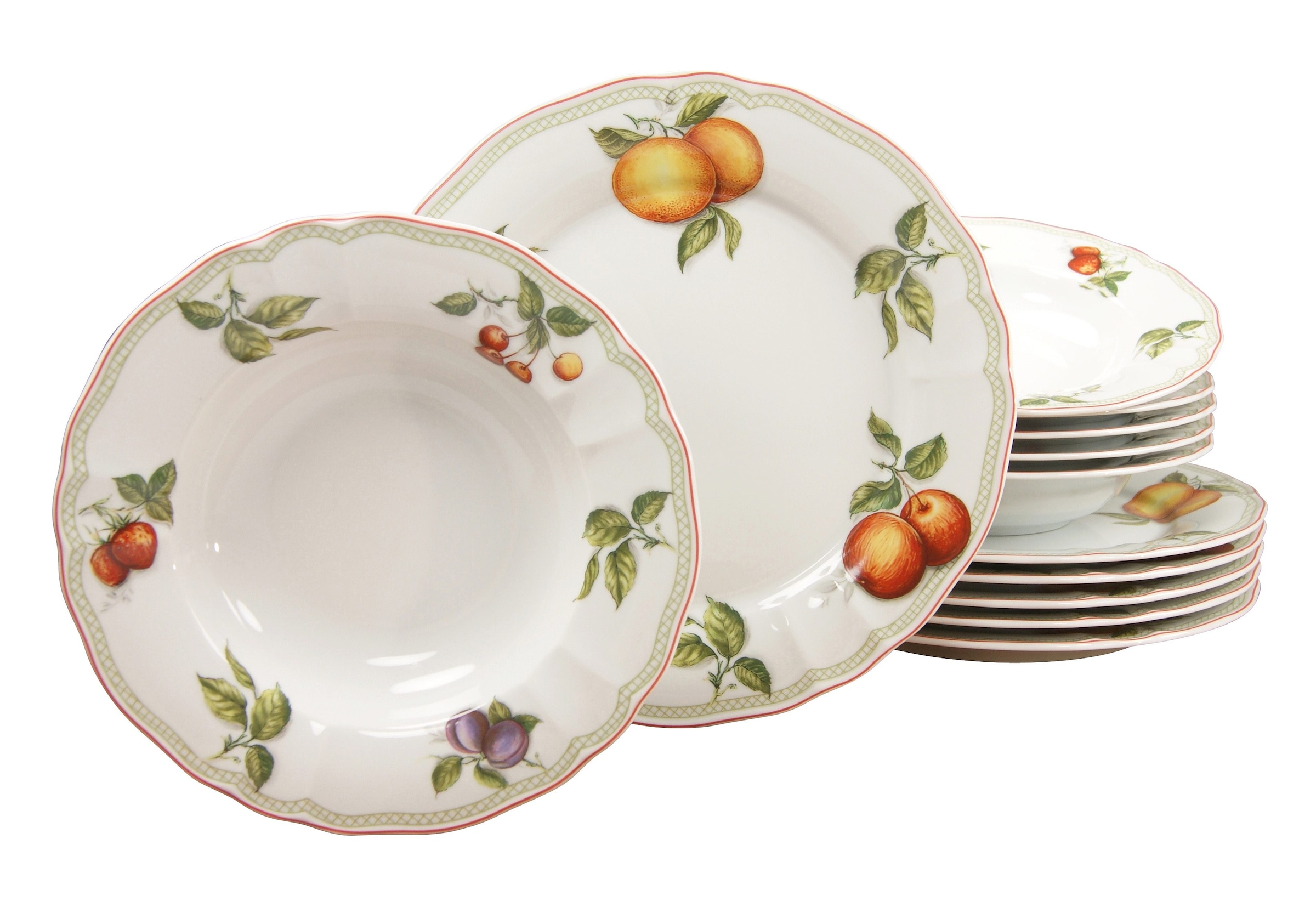 CreaTable Tafelservice »Teller Set, Geschirr-Set Flora Orchard« Service, Fr günstig online kaufen