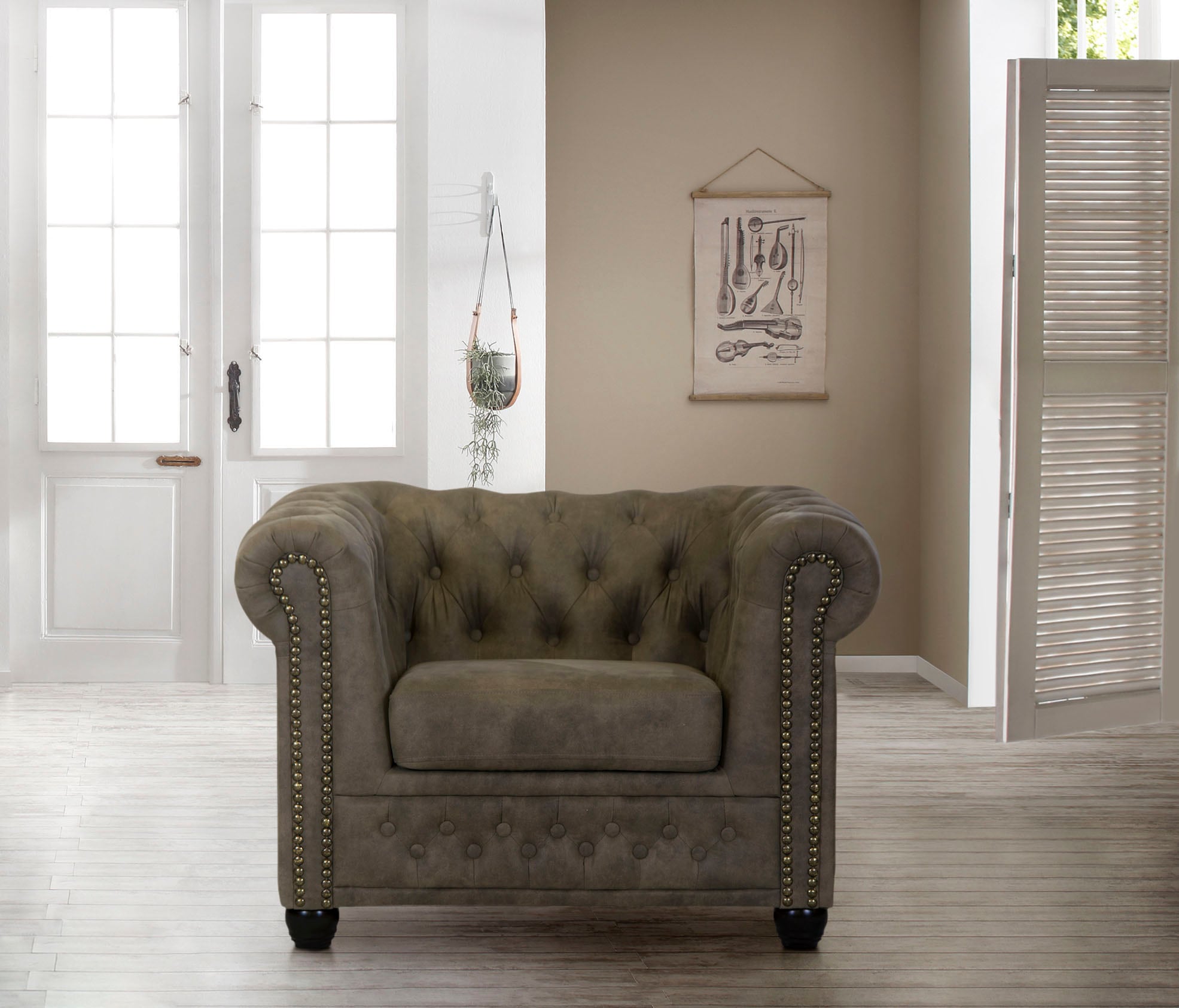Home affaire Chesterfield-Sessel »Rysum Sessel«, passend zur Serie "Rysum" günstig online kaufen