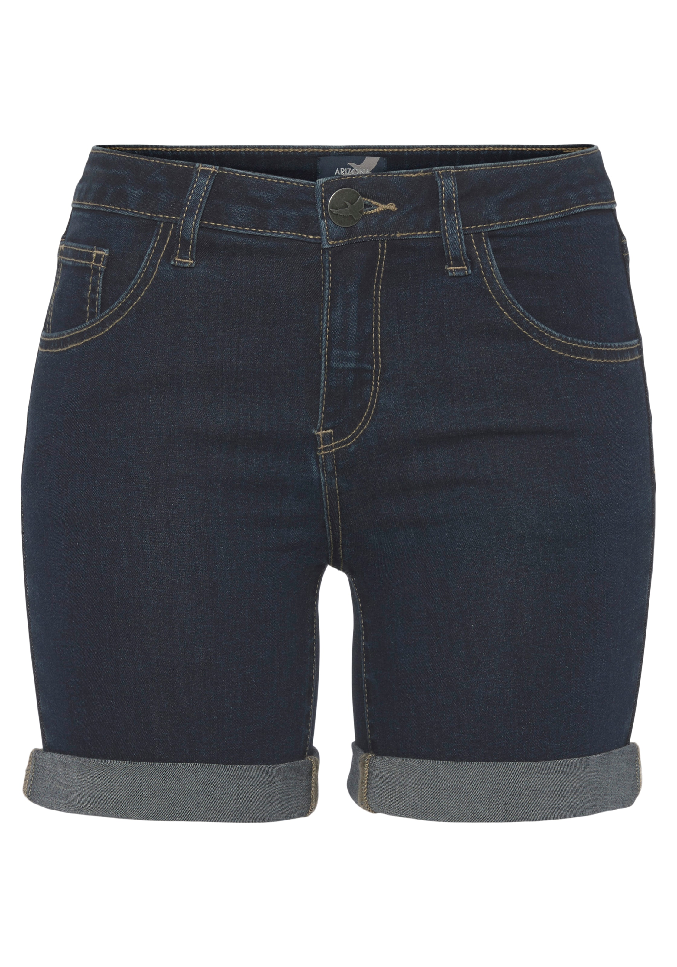 Arizona Jeansshorts »Ultra-Stretch«, extra eng geschnitten, krempelbare Beinabschlüsse