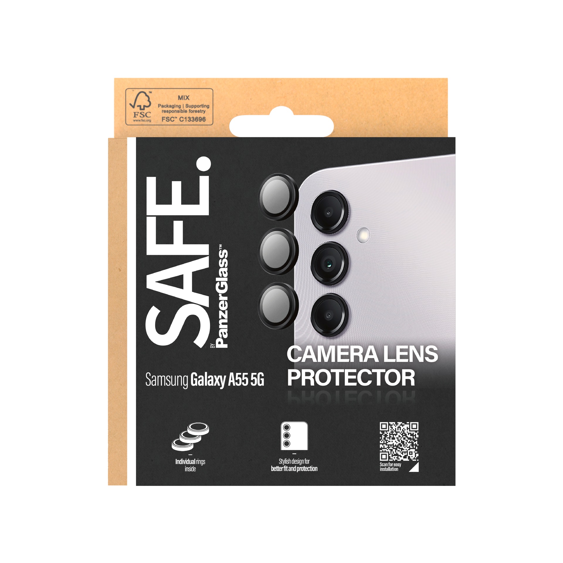 SAFE by PanzerGlass Kameraschutzglas »Camera Lens Protector« für Samsung Galaxy A55 5G Kameraschutz