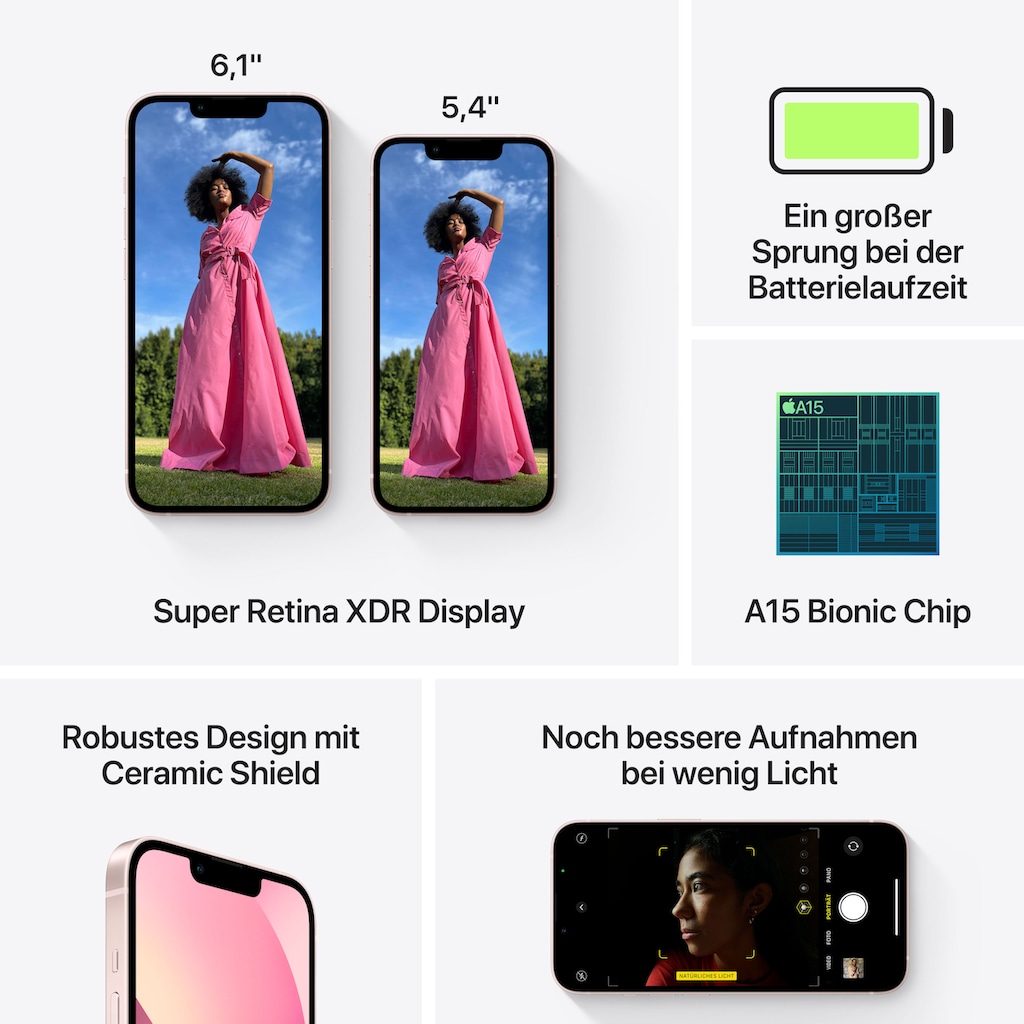 Apple Smartphone »iPhone 13 mini«, (13,7 cm/5,4 Zoll, 512 GB Speicherplatz, 12 MP Kamera)