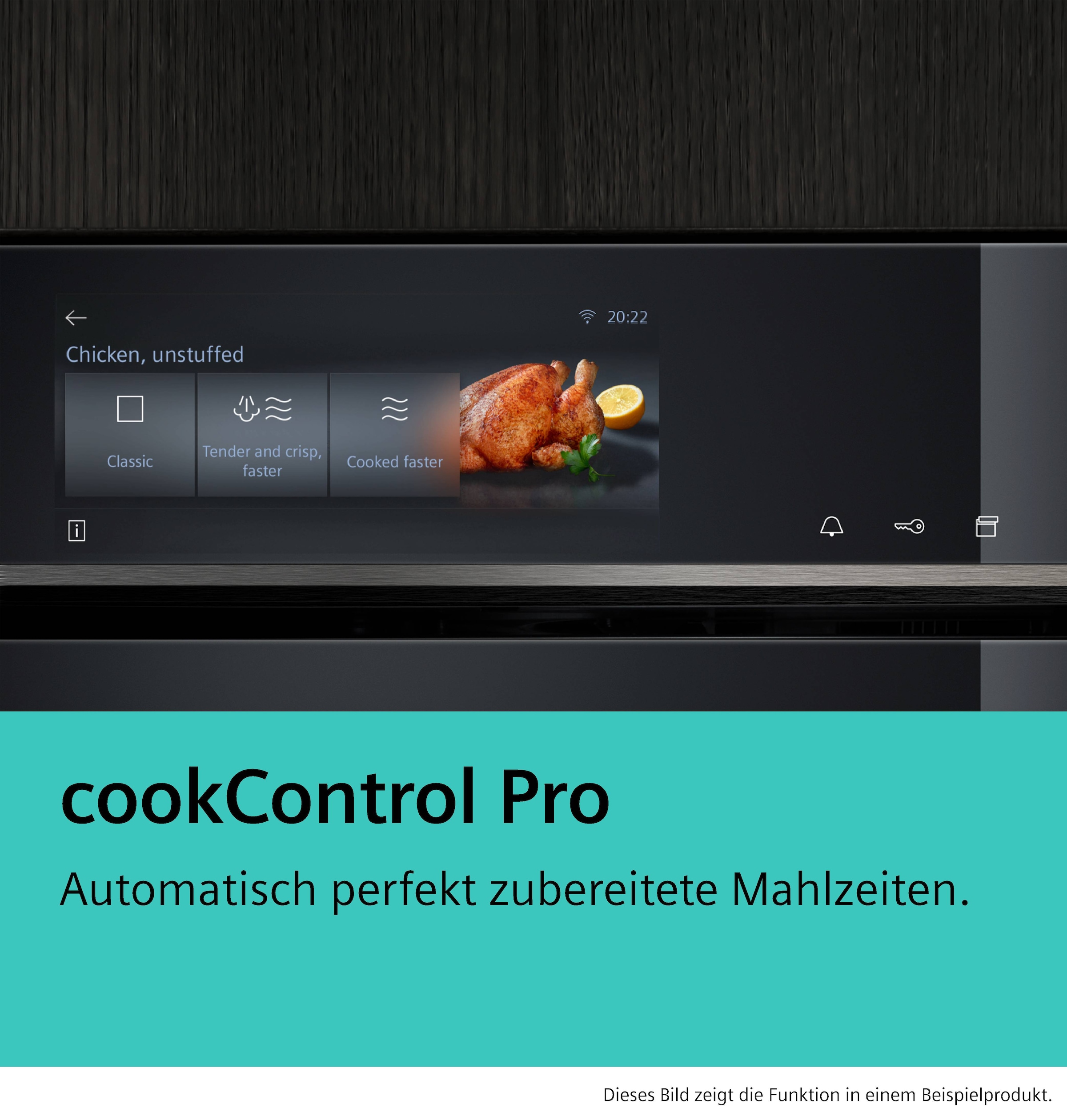 SIEMENS Einbaubackofen iQ700 »HB778G9B1« mit Teleskopauszug nachrüstbar Exzellente Ergebnisse: mit Gerichterkennung+Bräunungssensor mit Kamera