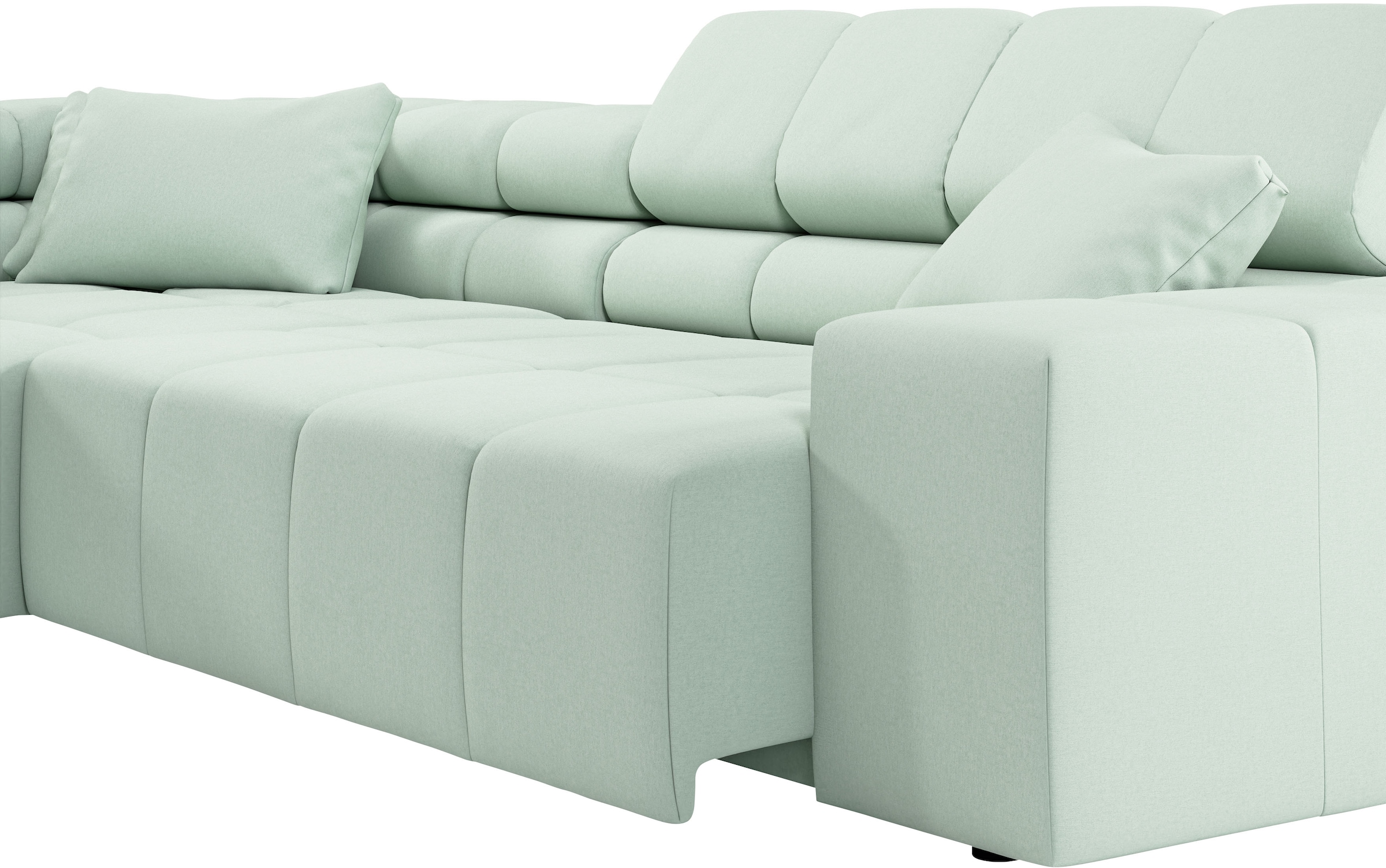 INOSIGN Ecksofa »Ancona incl. Kopfteilverstellung, Breite 319cm, L-Form«, wahlweise motorische Sitztiefenverstellung, auch in Cord + Easy Care