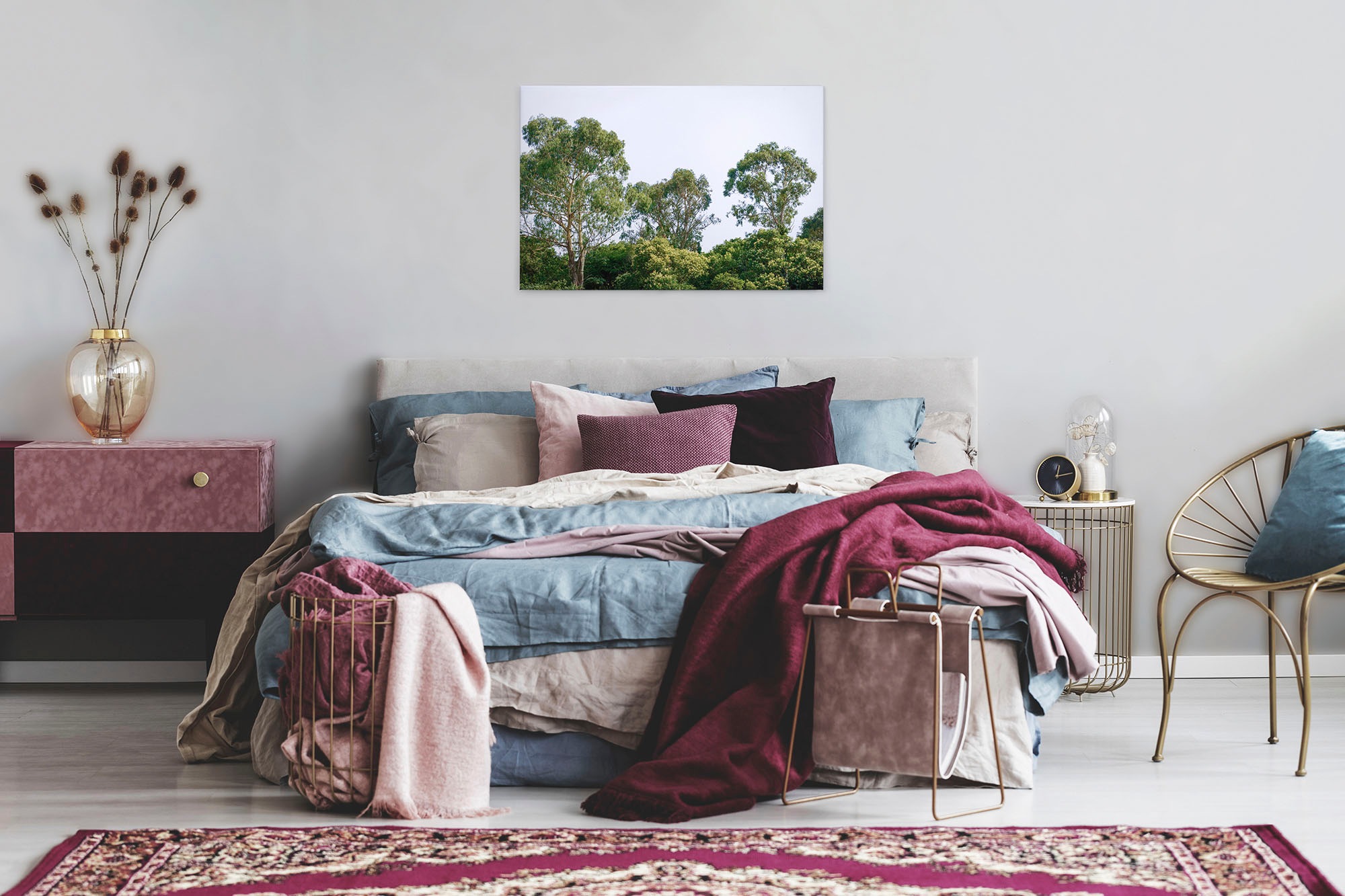 A.S. Création Leinwandbild »Treetop«, Kunst-Wald-Kinder, (1 St.), Baumkronen Keilrahmen Wald Leinwand-Bild Wohnzimmer modern Wandbild