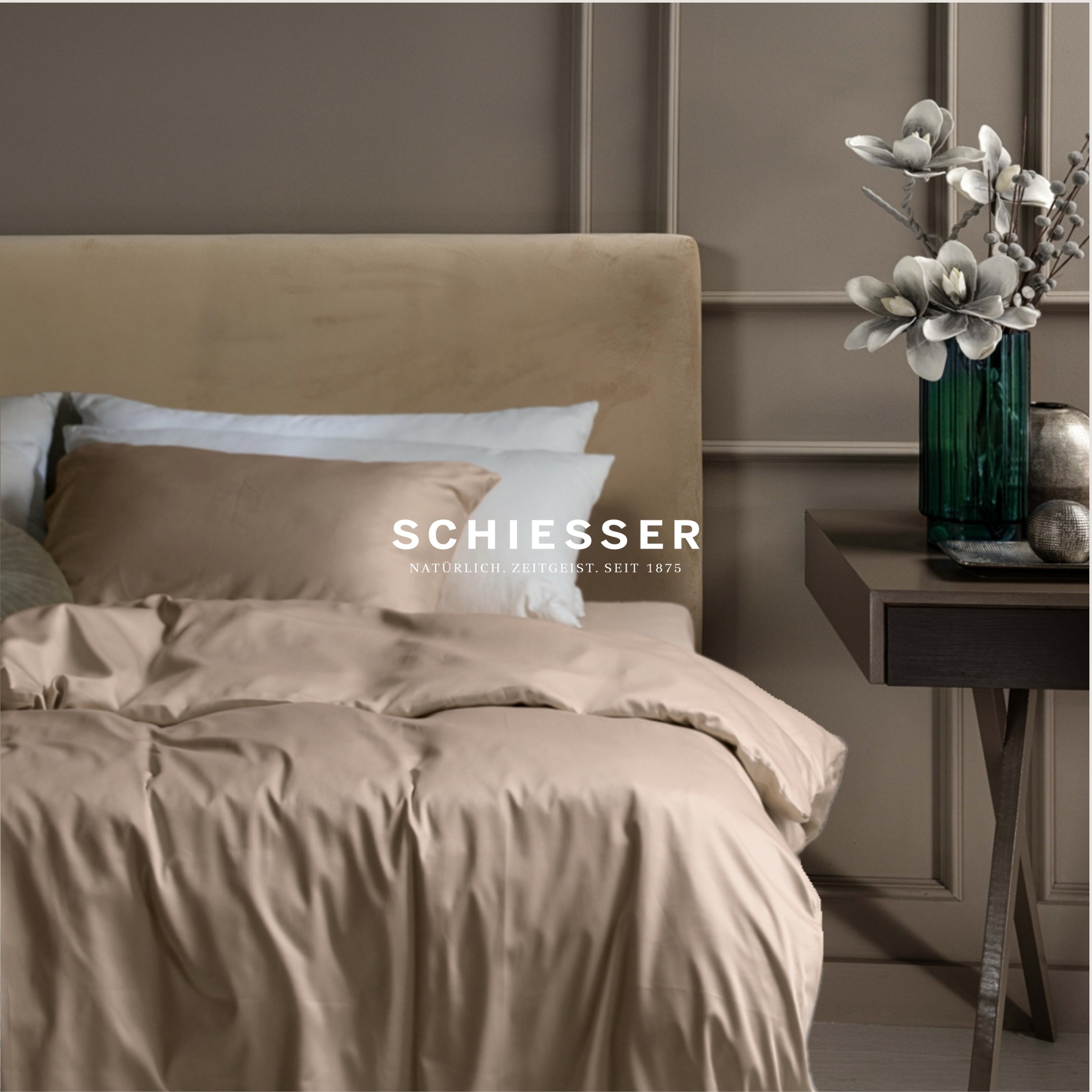 Schiesser Bettwäsche »Ella seidenmattes Premiumbettwäscheset aus feinstem Baumwollsatin«, Made in Green