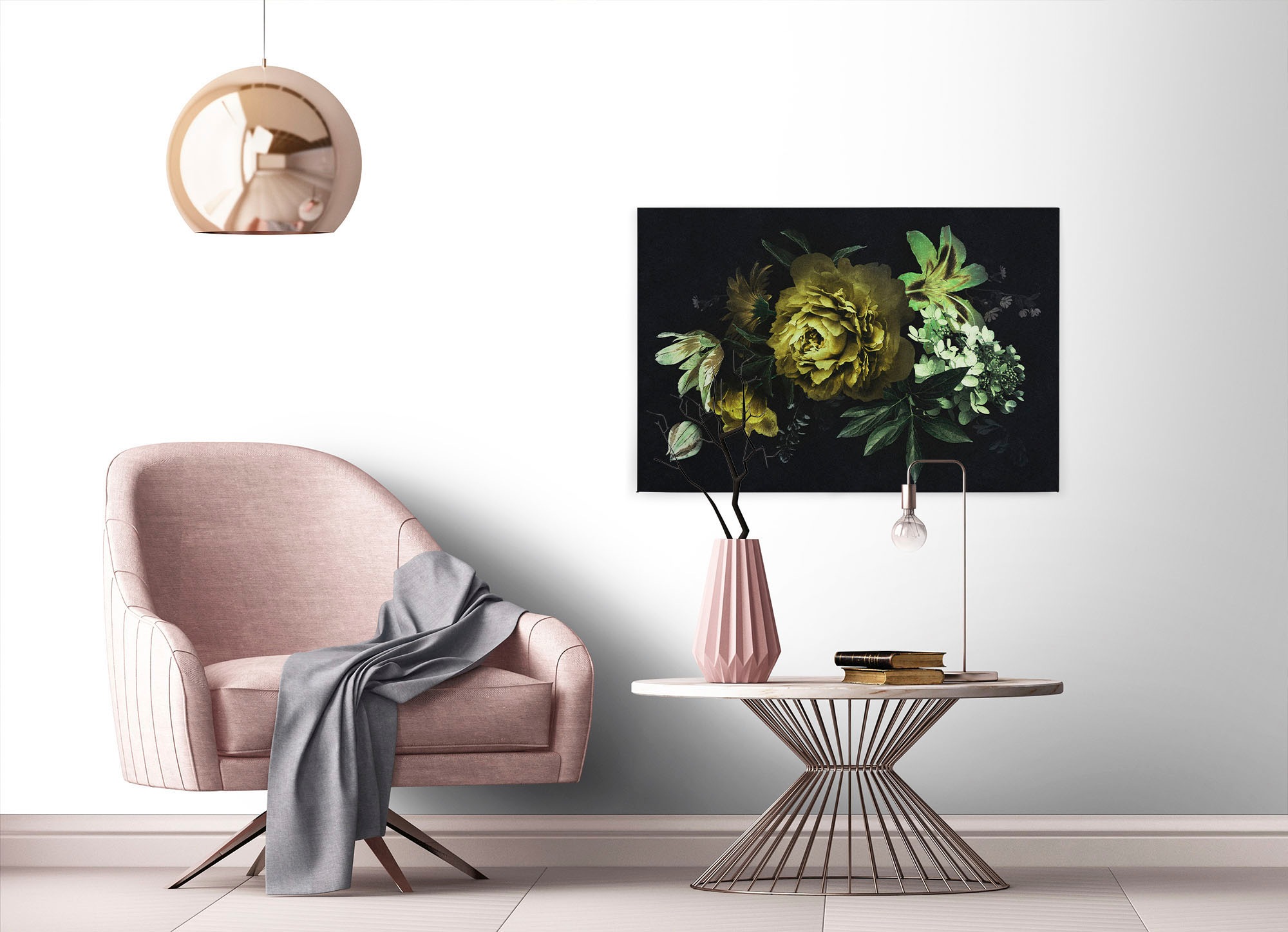 A.S. Création Leinwandbild »drama queen«, Kunst-Blumen-Kinder, (1 St.), Keilrahmen Bild Floral Blumen Leinwand-Bild Wohnzimmer modern Wandbild
