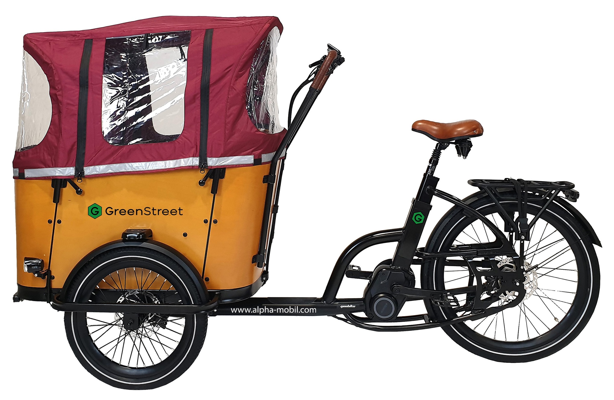 GreenStreet »Family-Cargo 672 Wh« 8 Gang Shimano Nexus Schaltwerk Nabenschaltung Mittelmotor 250 W Blinker