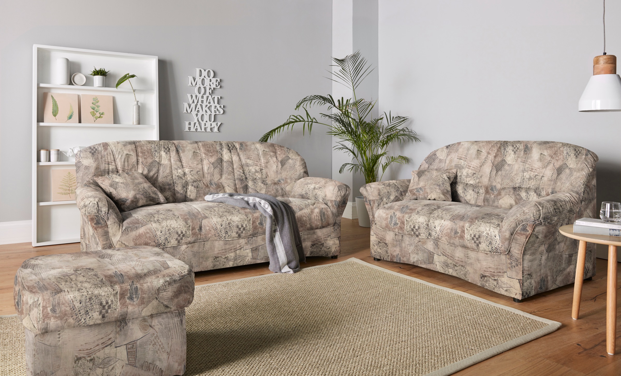 DOMO collection Polsterhocker »Bahia Sitzbelastung 140 kg«, Belastbarkeit bis 100 kg pro Sitzfläche, mit praktischem Staufach