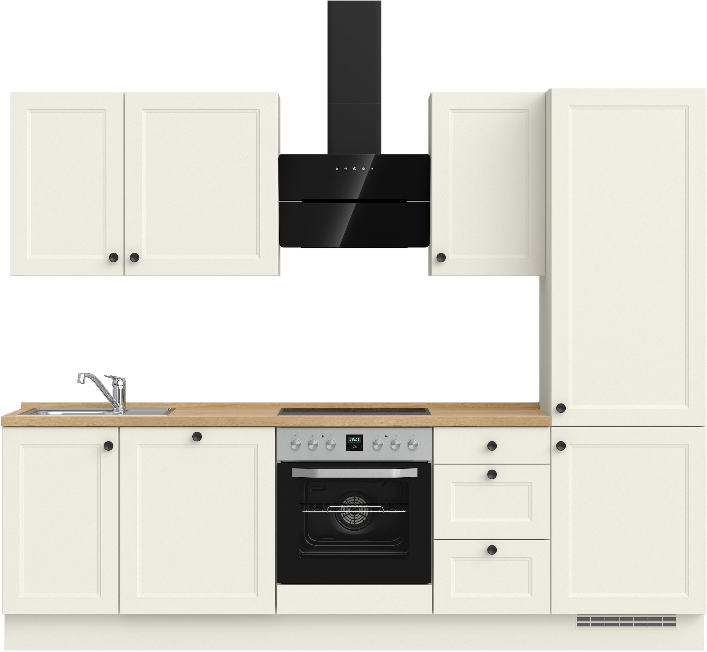 nobilia® Küchenzeile »"Cascada II"« vormontiert, Breite 270 cm, Ausrichtung wählbar, wahlw. mit E-Geräten