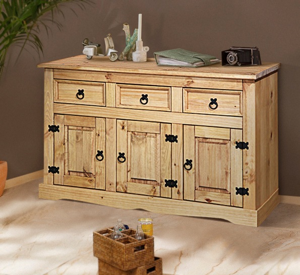 Home affaire Sideboard, Kommode im mexikanischen Landhaus-Stil