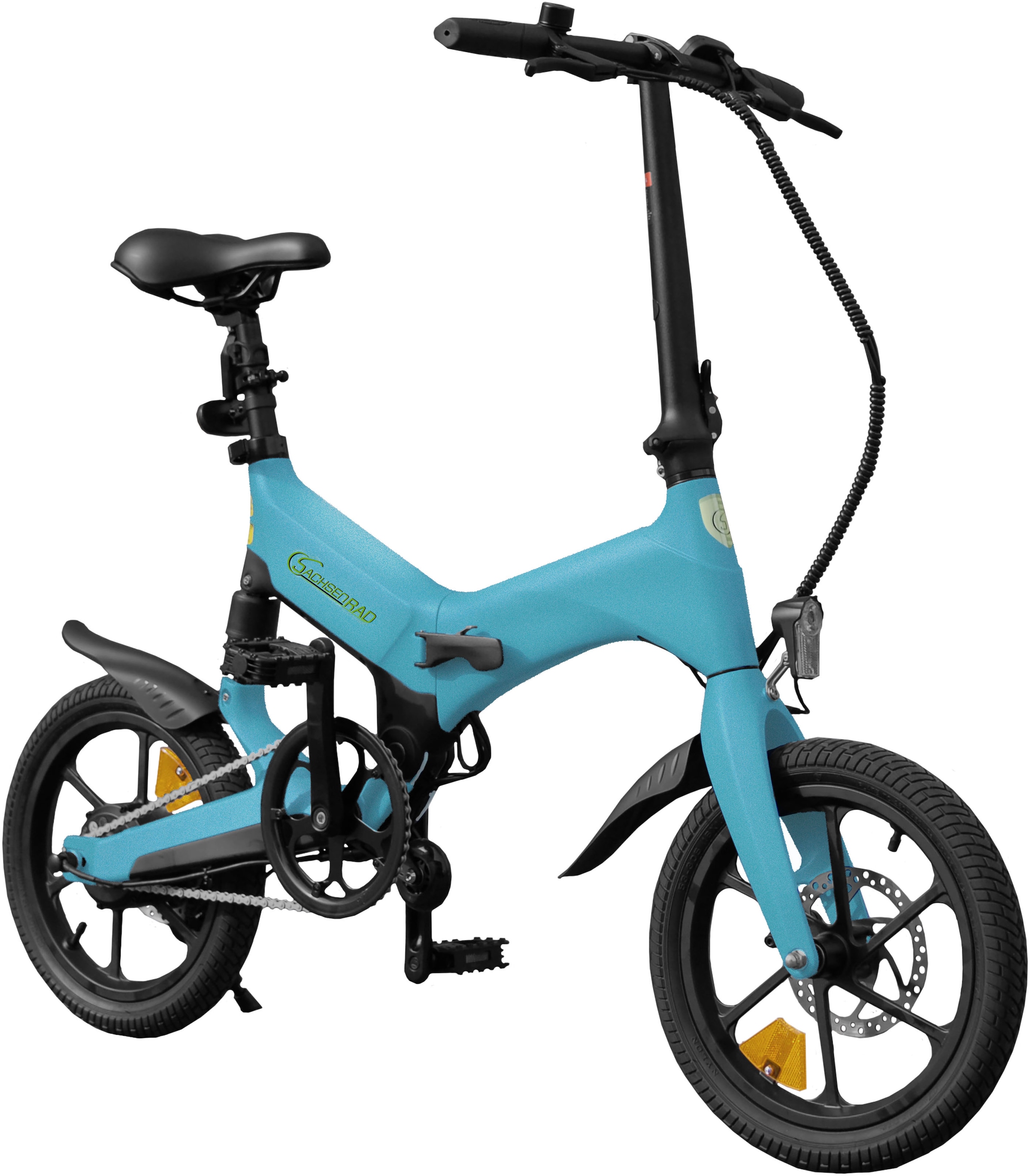 SachsenRad E-Bike »F12«, 1 Gang, Shimano, keine, Heckmotor 250 W, LCD-Steuerdisplay, Fahrmodus Pedelec, 
LED-Frontlicht, LED Rücklicht