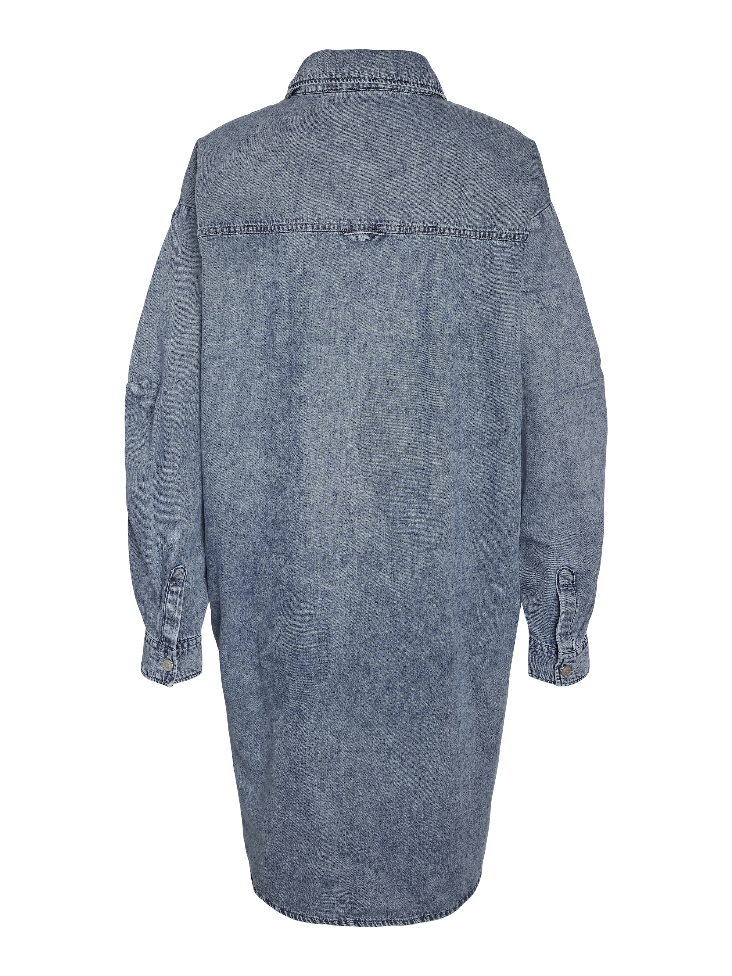 Noisy may Jeanskleid »NMENZA RICA LS SHIRT DRESS« aufgesetzte Taschen Baumwolle, loose fit