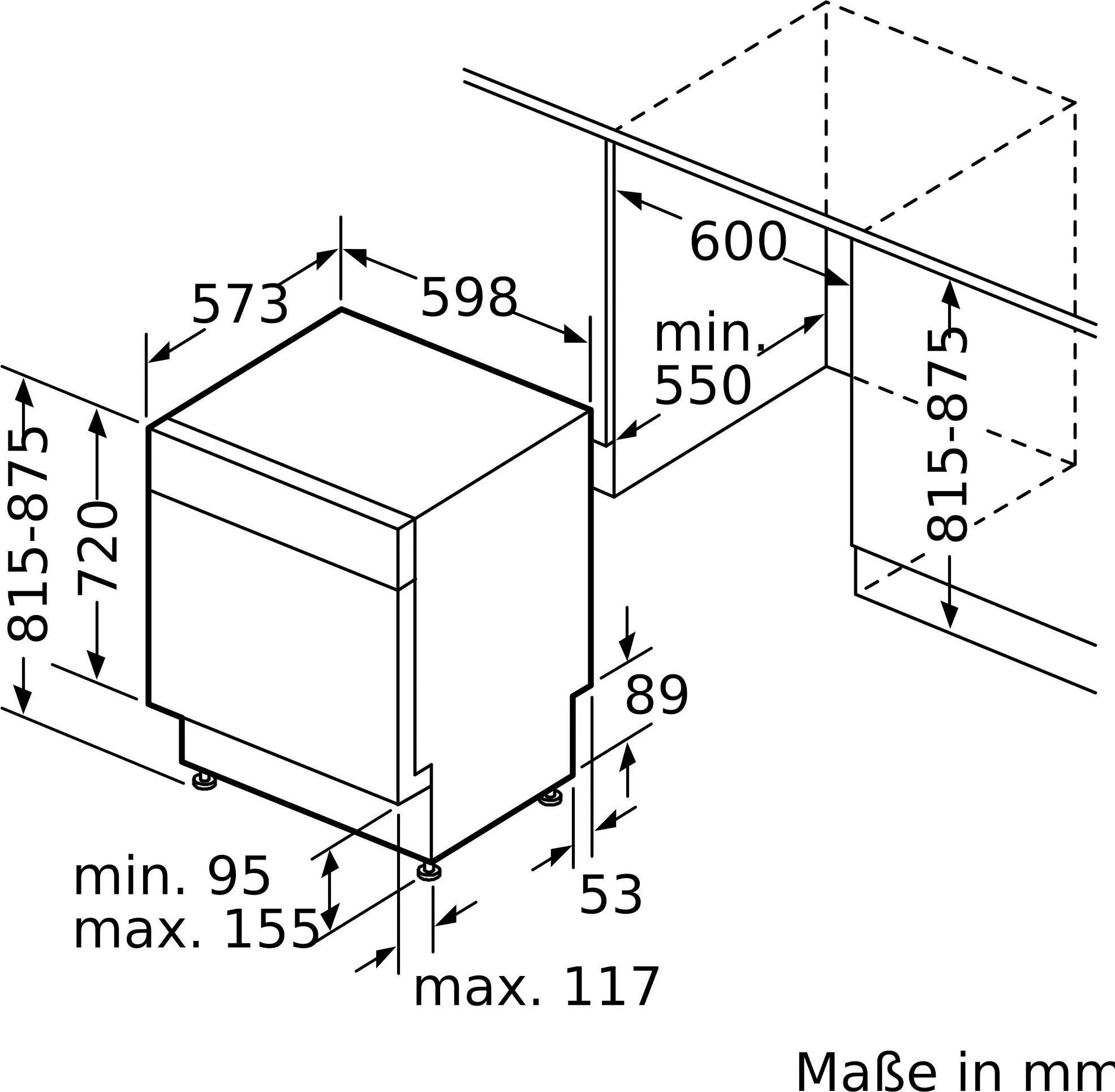 4. Bild von SIEMENS Unterbaugeschirrspüler »SN43HS60CE«, iQ300, SN43HS60CE, 14 Maßgedecke