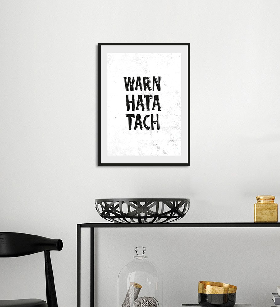 queence Bild »WARN HATA TACH«, Schriftzug, (1 St.) günstig online kaufen