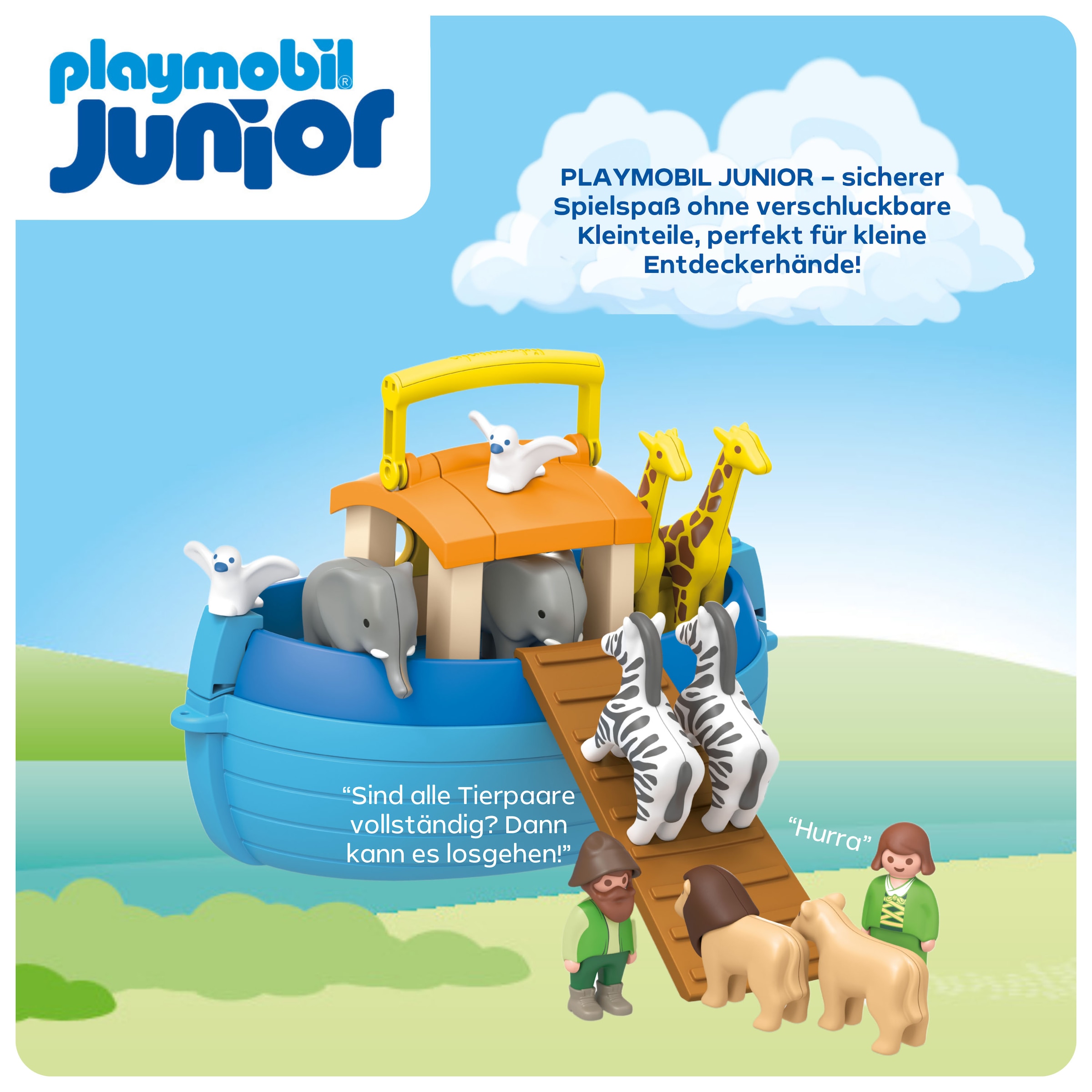 Playmobil® Konstruktions-Spielset »Meine Mitnehm-Arche Noah (71681), JUNIOR«, (15 St.), Made in Europe