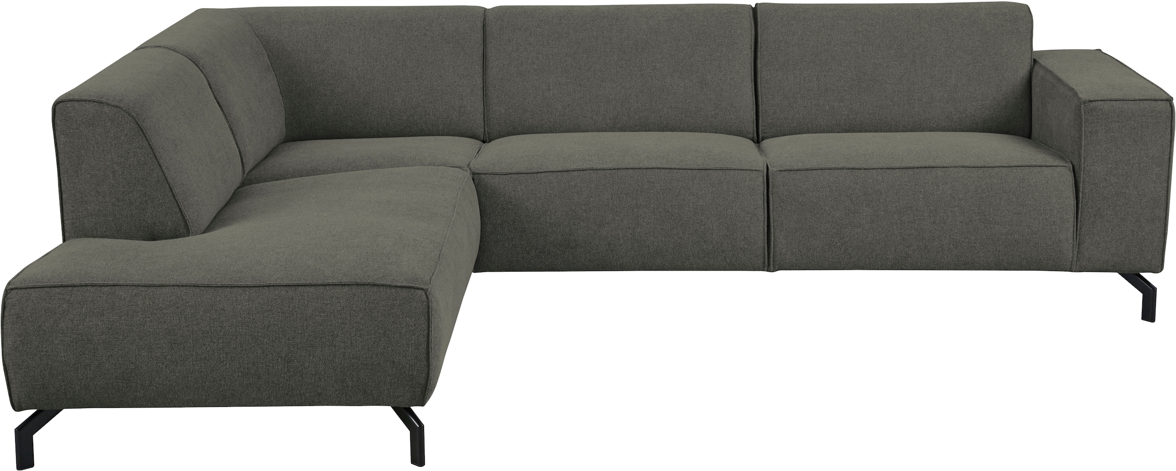 Places of Style Ecksofa Lorcan, in Lederoptik oder Strukturstoff lieferbar