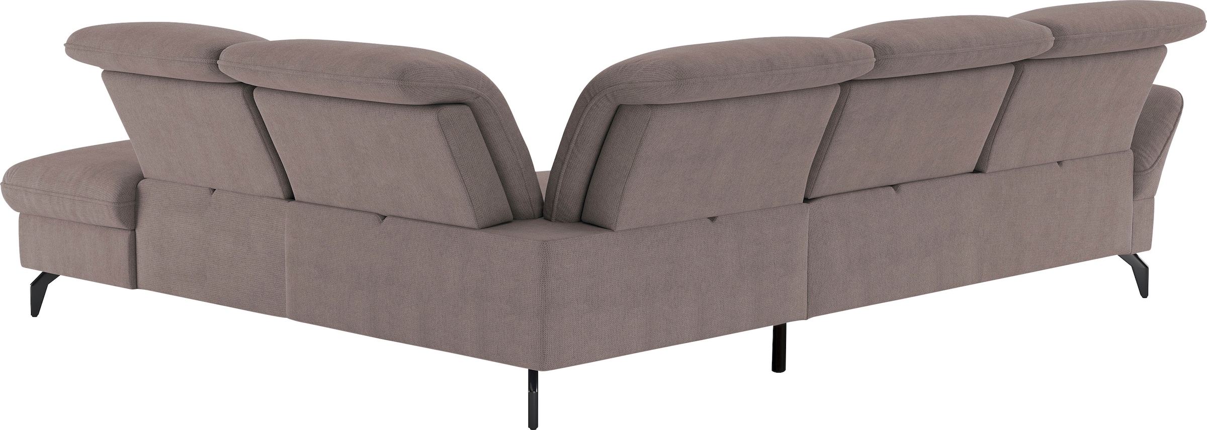 sit&more Ecksofa »Leandro L-Form«, Wahlweise mit Bett-, Kopfteil - und Armlehnfunktion, sowie Stauraum