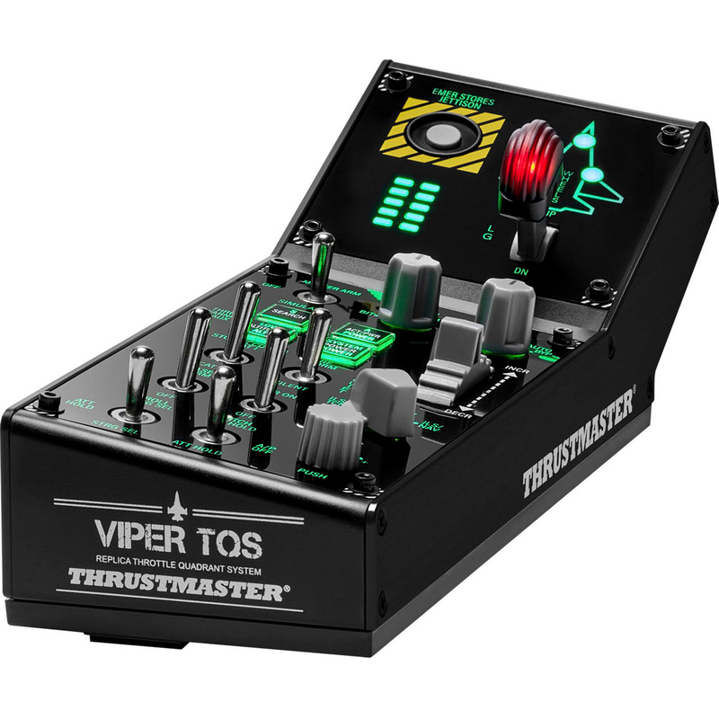 THRUSTMASTER Joystick »VIPER Panel Schwarz USB Joystick + Motorsteuerungshebel PC« schwarz kabelgebunden