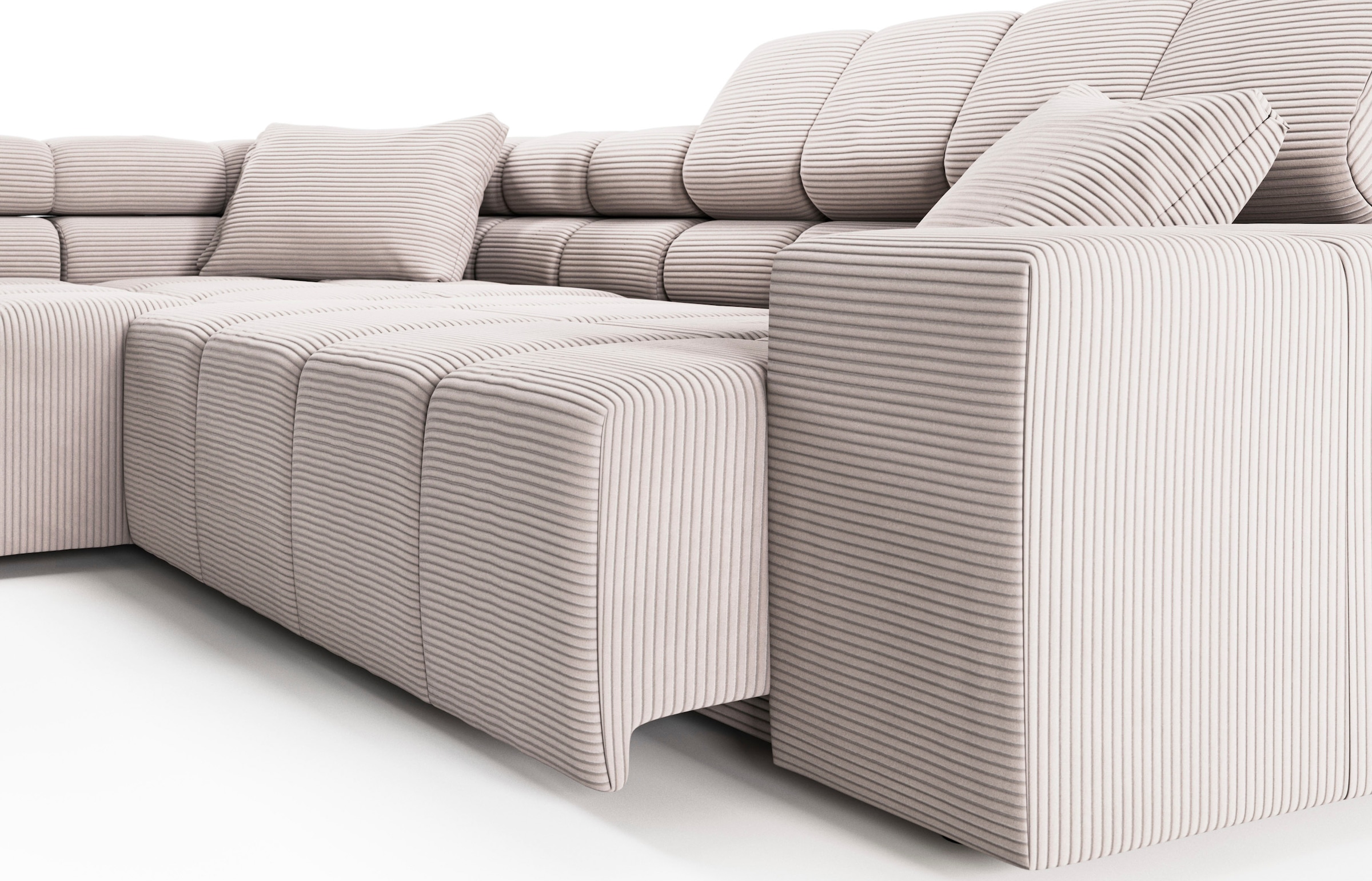 INOSIGN Ecksofa »Ancona incl. Kopfteilverstellung, OTTOs Choice, Breite 319cm, L-Form«, wahlweise motorische Sitztiefenverstellung, auch in Cord + Easy Care