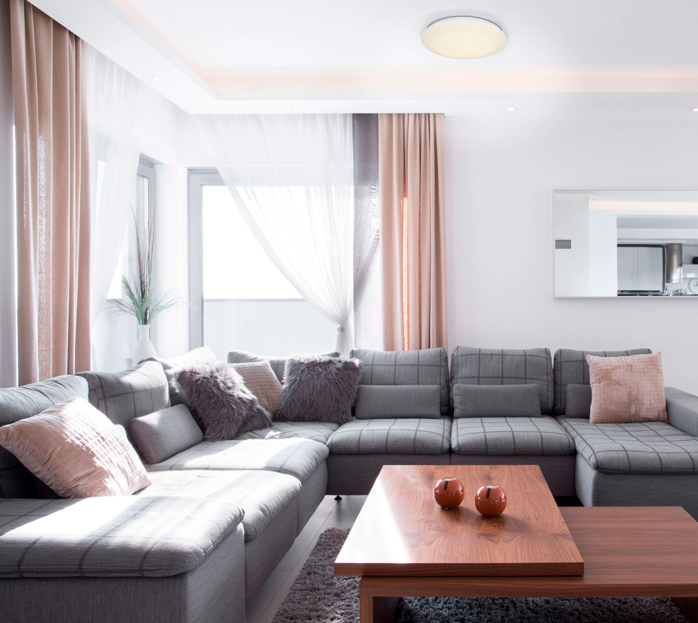 näve LED Deckenleuchte »Como«, 1 flammig, Leuchtmittel LED-Modul | LED fest integriert, Kristalleffekt, warmweißes Licht, Durchmesser 26cm