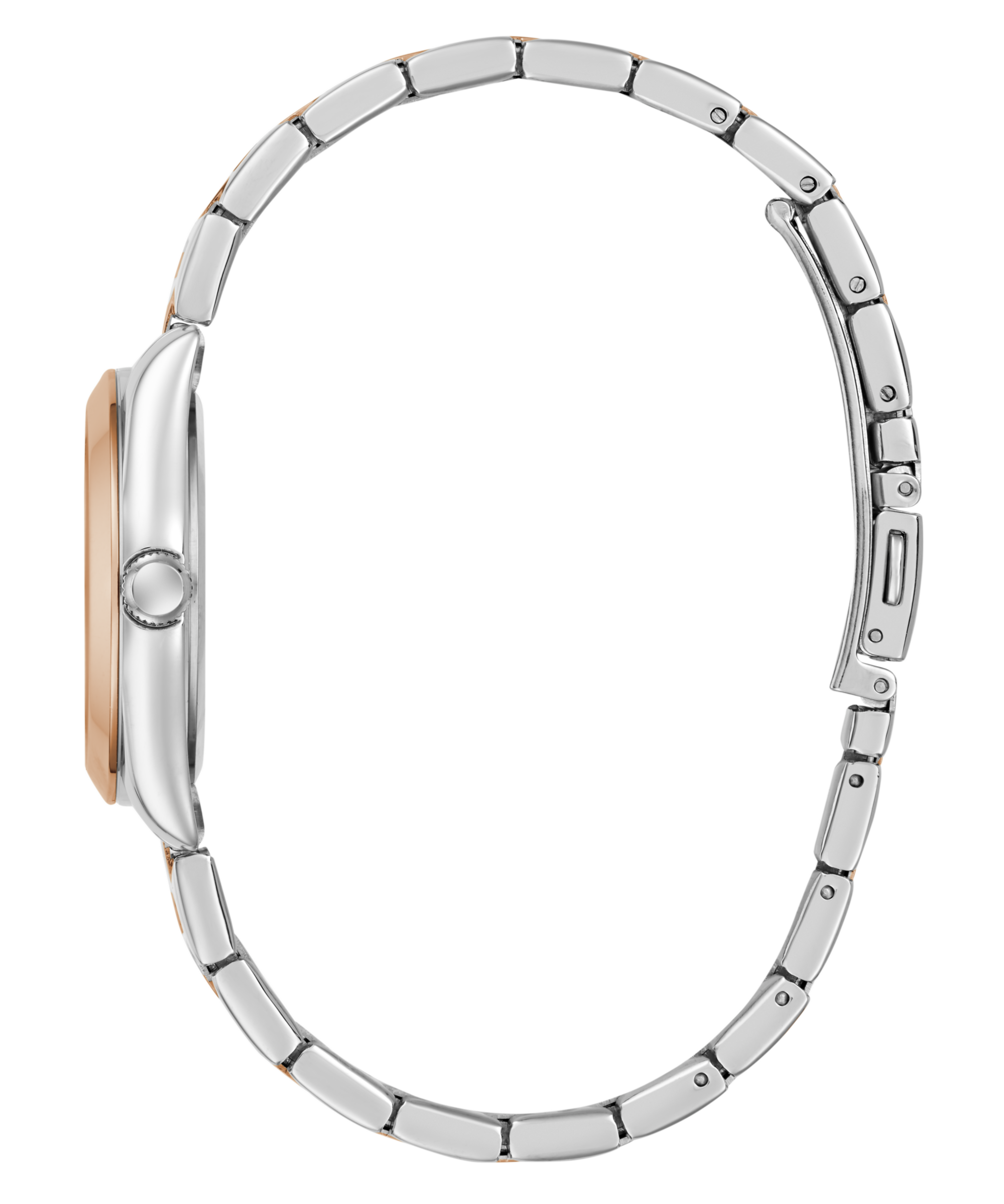 Guess Quarzuhr »ALICE«, Armbanduhr, Damenuhr, Edelstahlarmband, Datum, Kristallglas