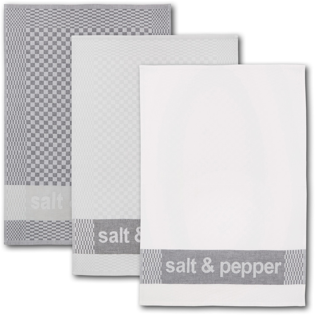 Dyckhoff Geschirrtuch »salt & pepper«, (Set, 6 tlg.)