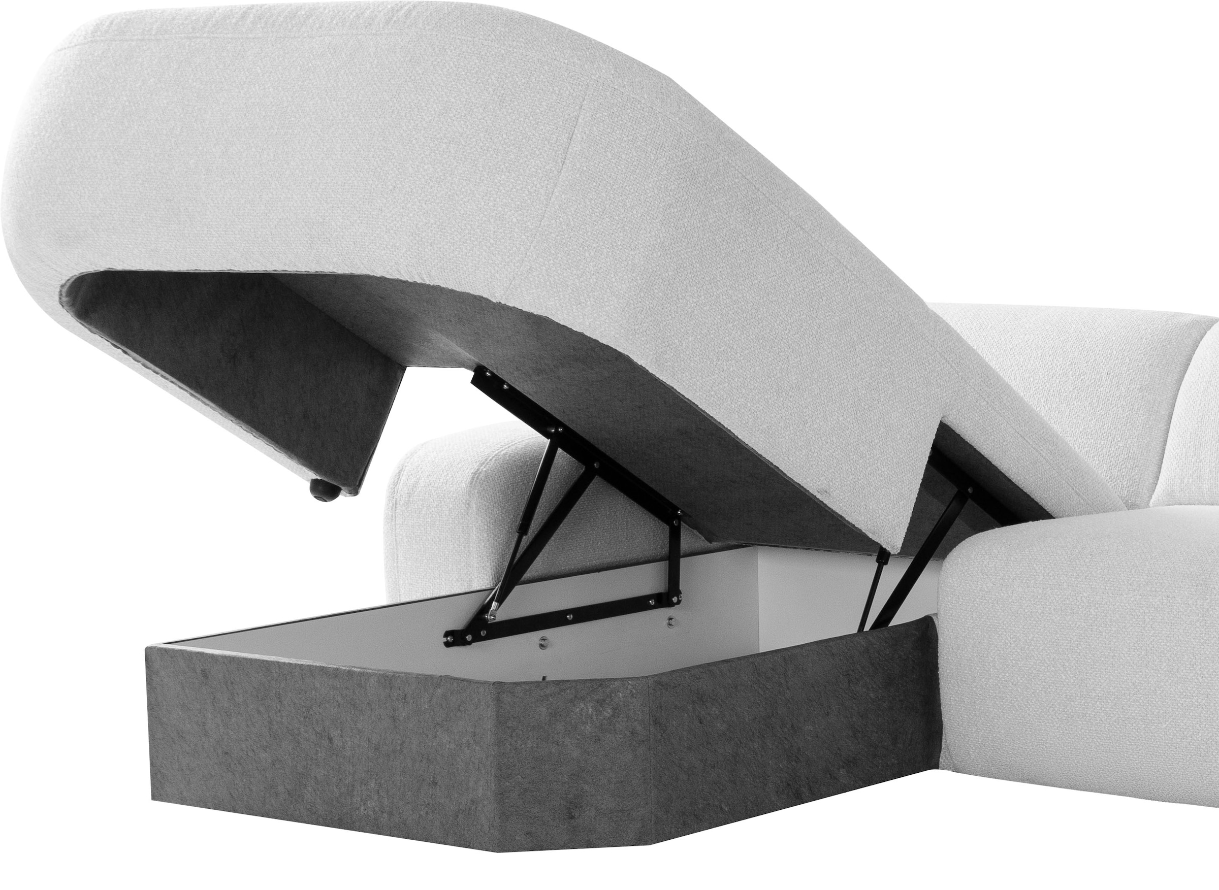 alina Ecksofa »Ecksofa Aela« 302 cm breit, mit motorischer Vorziehbank