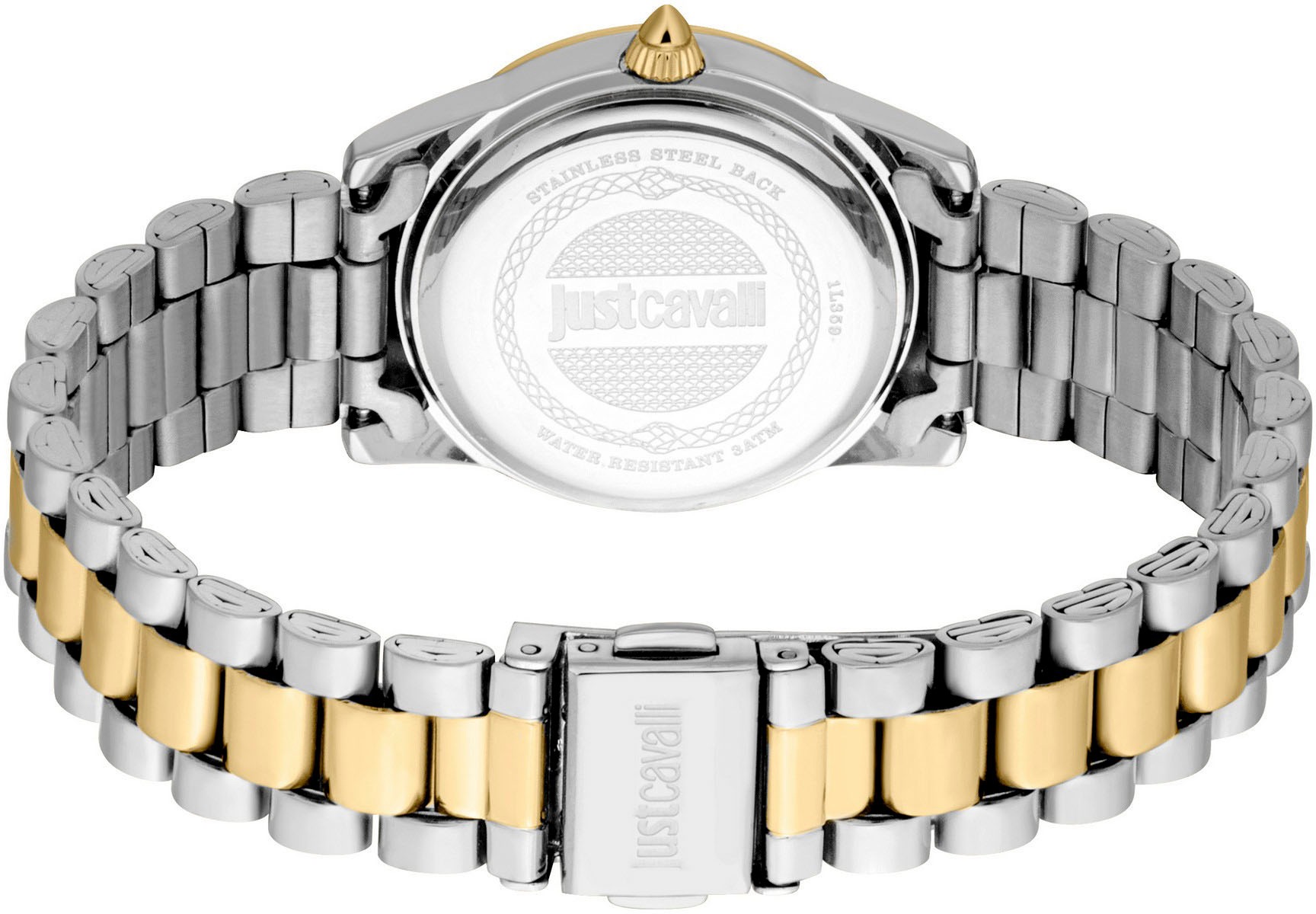 Just Cavalli Time Quarzuhr »Eterna«, (Set, 2 tlg., mit passendem Schmuckarmband), Armbanduhr, Damenuhr, Edelstahlarmband, Ideal auch als Geschenk