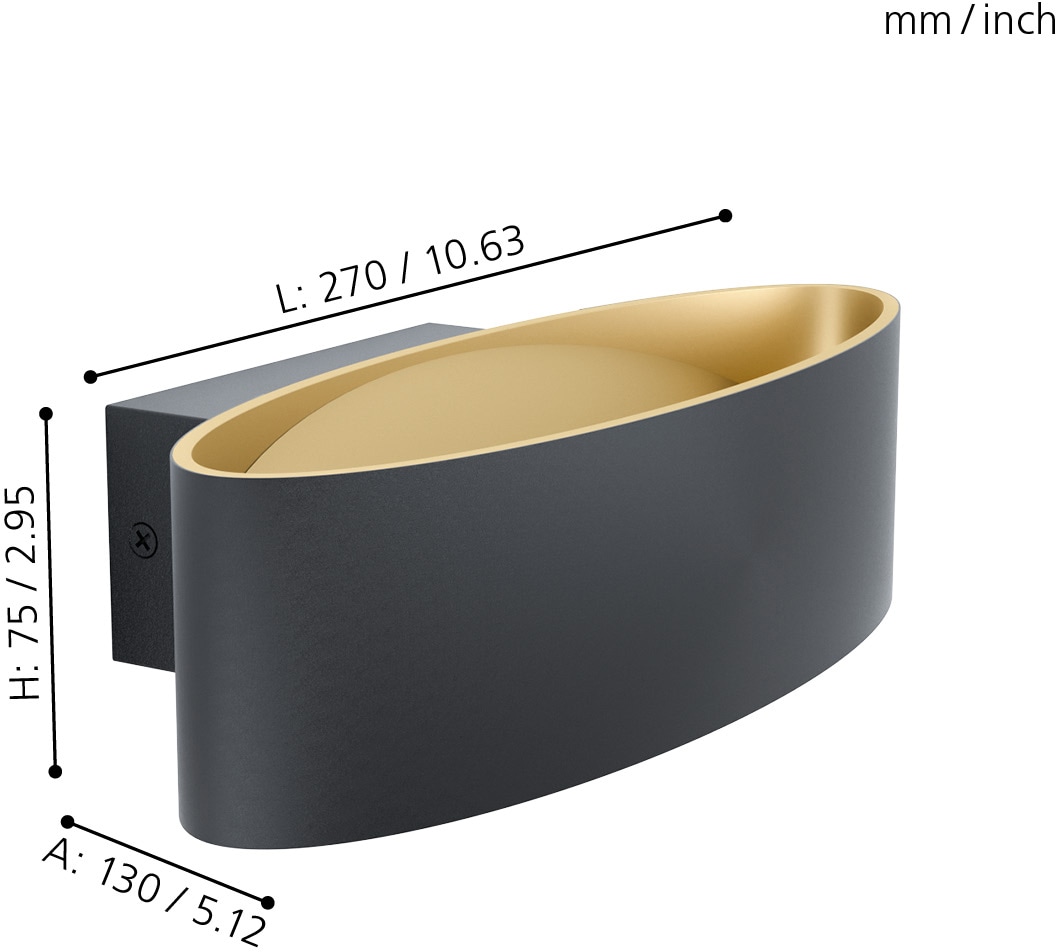 EGLO Wandleuchte »MACCACARI«, 1 flammig, Leuchtmittel LED-Board | LED fest integriert