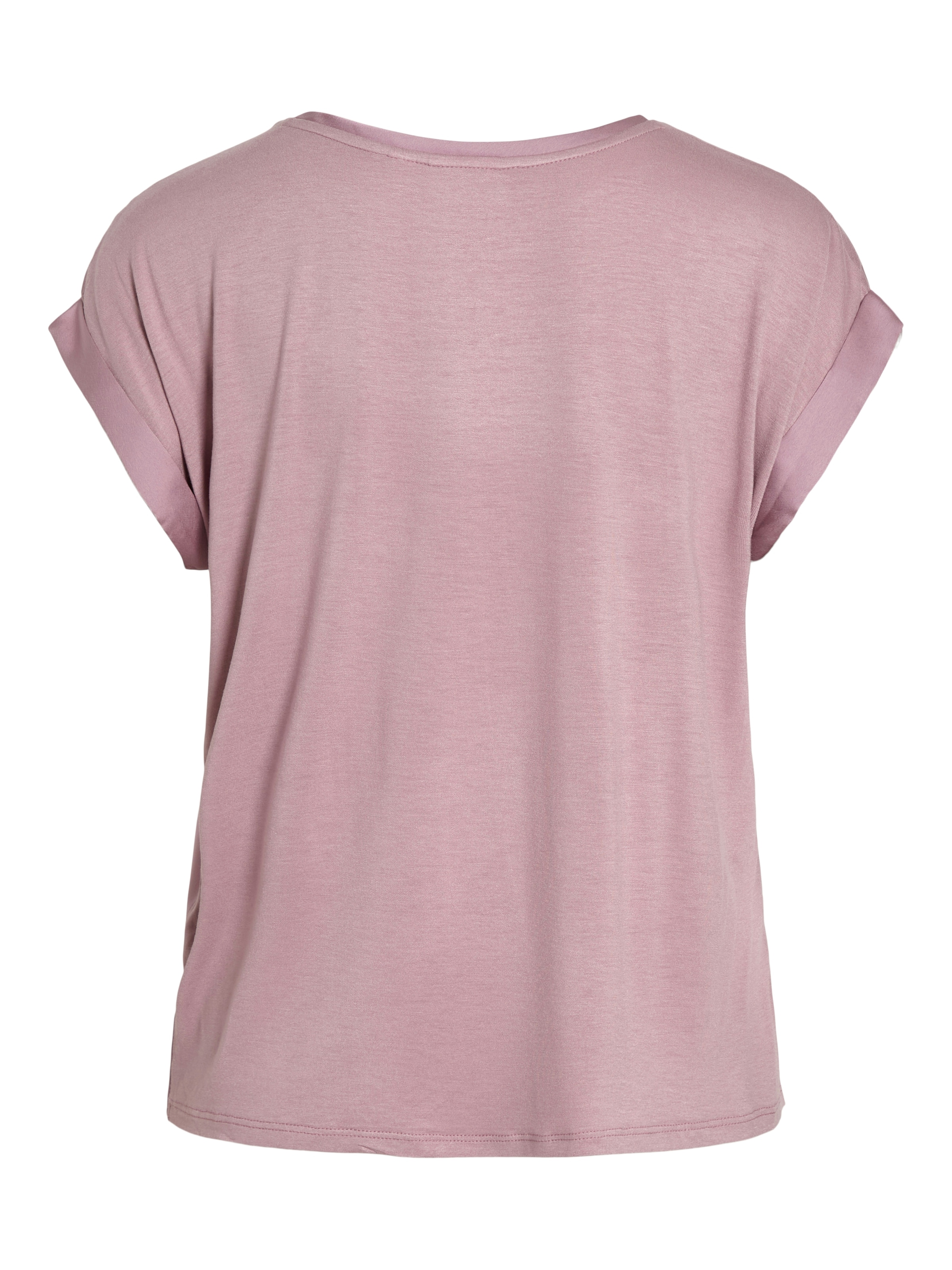 Vila Kurzarmshirt »VIELLETTE S/S SATIN TOP - NOOS«, Satin Optik