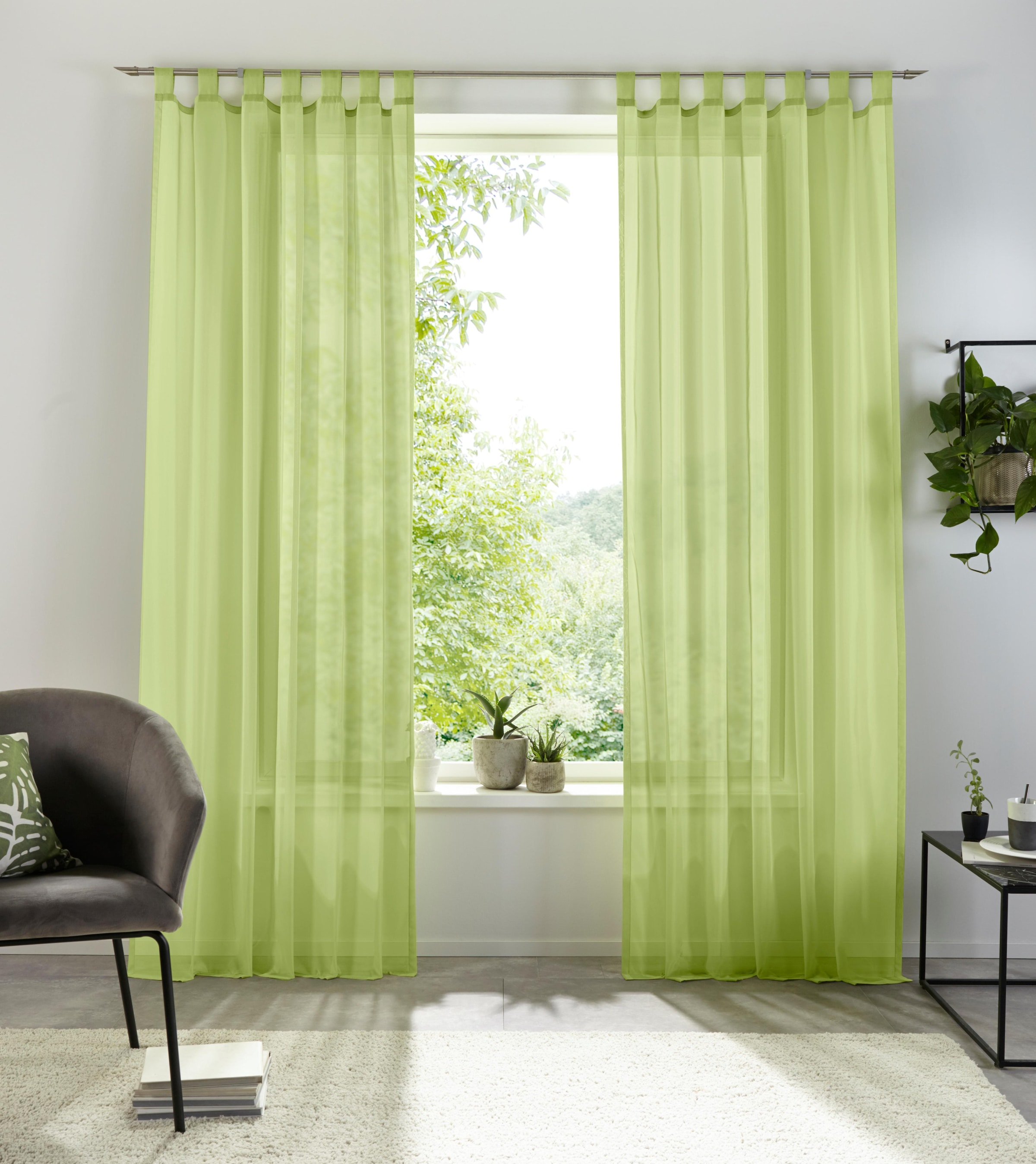 my home Gardine »XANA mit Ösen, Kräuselband oder Schlaufen«, (1 St.) günstig online kaufen