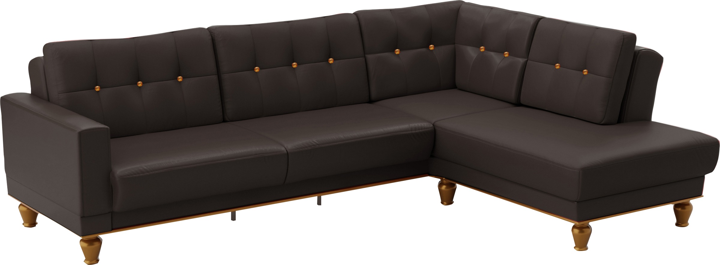 sit&more Ecksofa »Orient 5 L-Form«, mit Strass-Stein, wahlweise mit Bettfunktion und Bettkasten