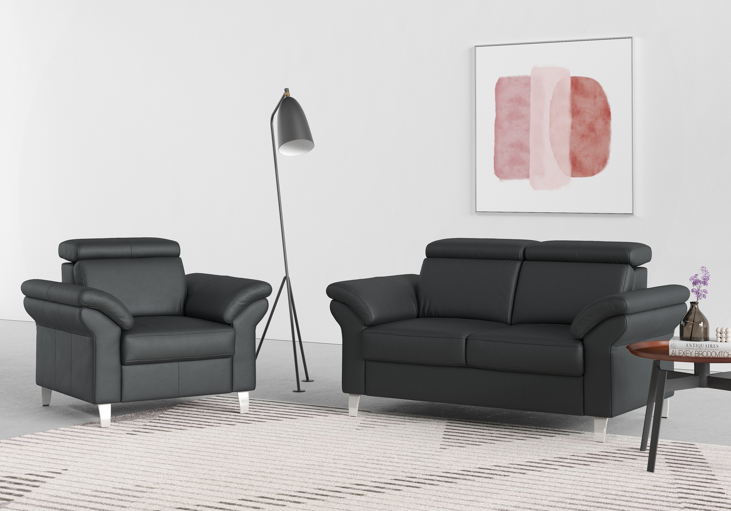 sit&more 2-Sitzer »Arngast«, inklusive Federkern und Kopfteilverstellung