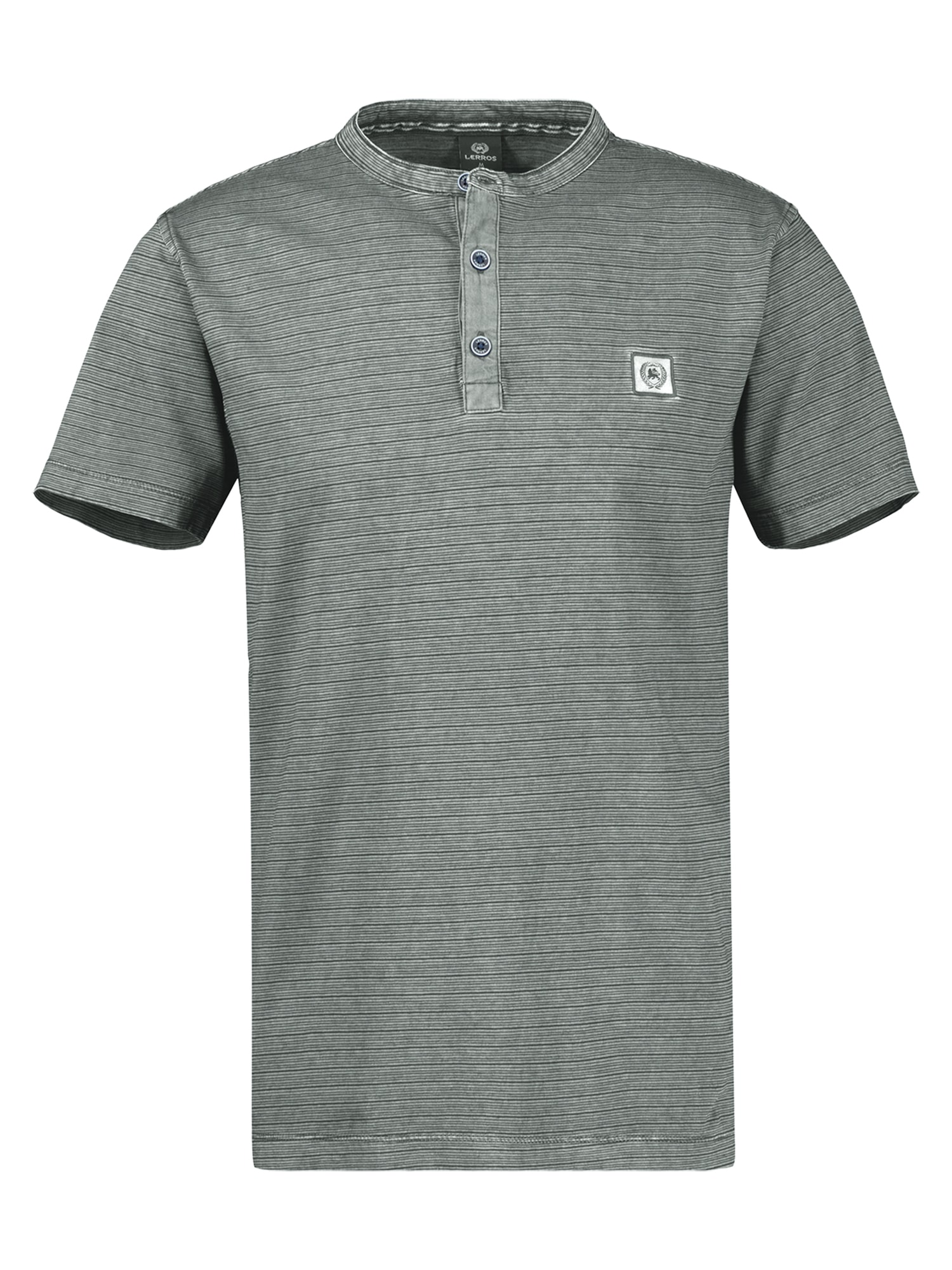 LERROS Kurzarmshirt mit Serafino-Kragen