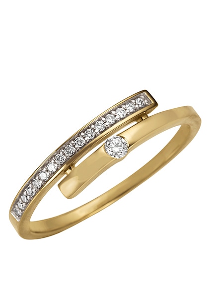 Firetti Diamantring »Schmuck Geschenk Gold 333 Damenring Goldring Diamant«, mit Brillanten