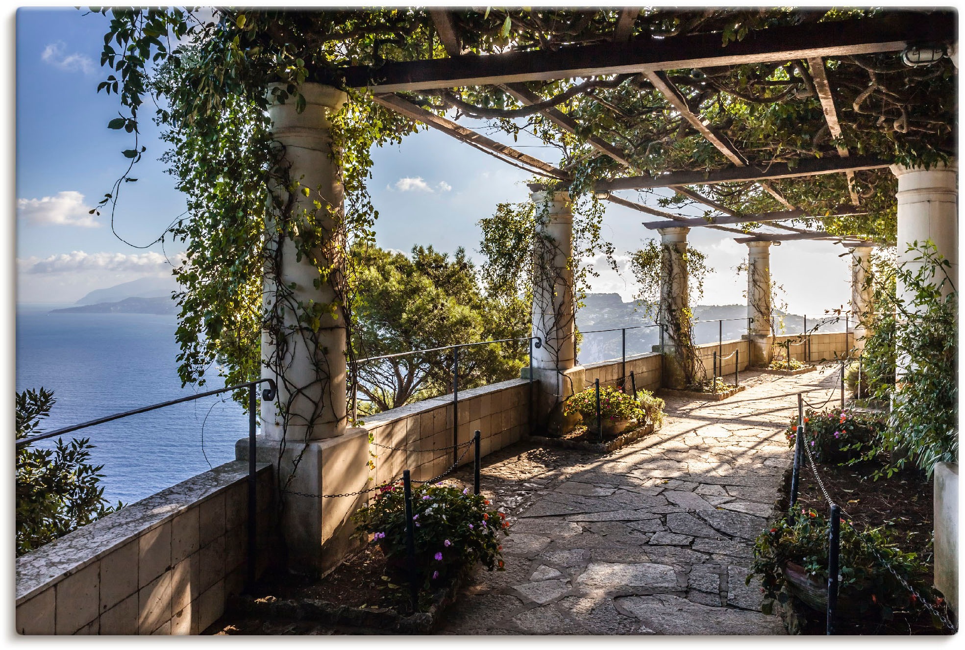 Artland Wandbild »Garten der Villa San Michele auf Capri«, Gebäude, (1 St.) günstig online kaufen