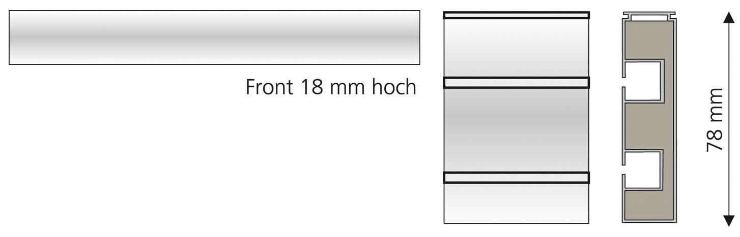 Liedeco Gardinenstange, 2 läufig-läufig, Fixmaß