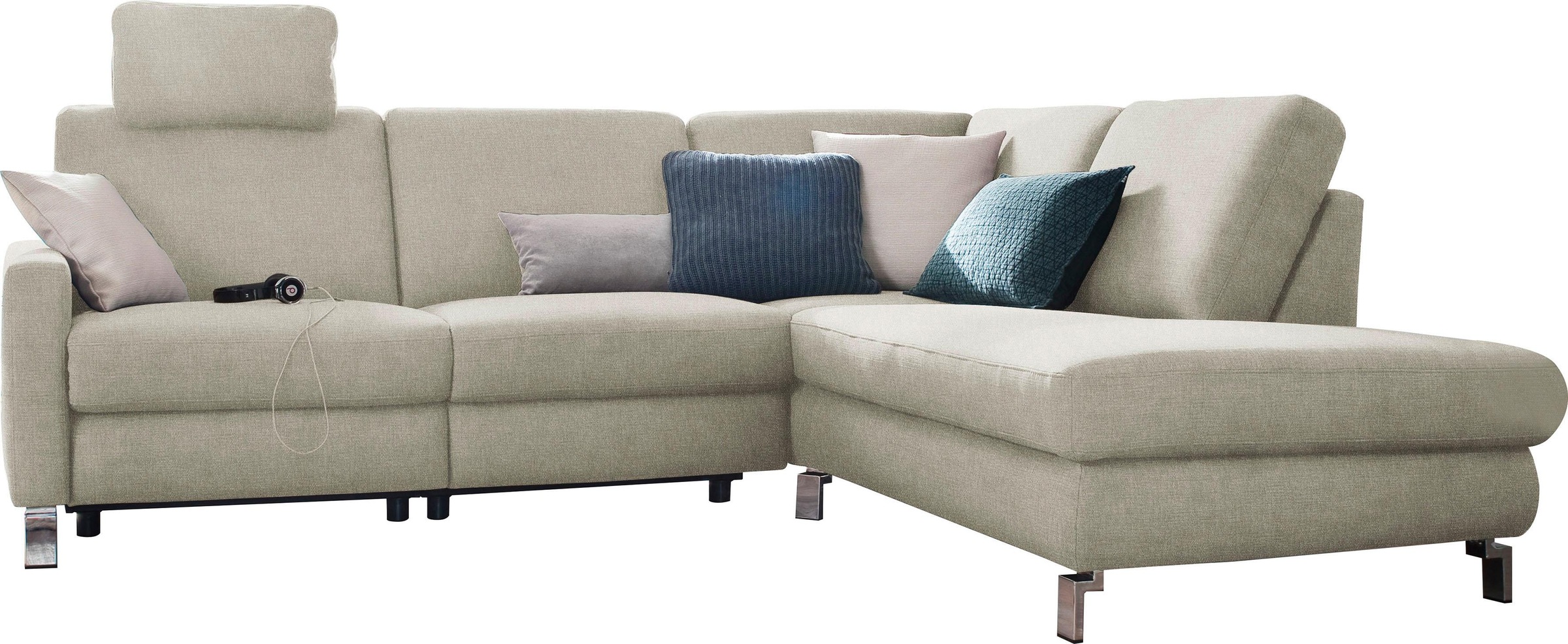 3C Candy Ecksofa »Mainau modern und elegant, mit gutem Sitzkomfort, L-Form« günstig online kaufen