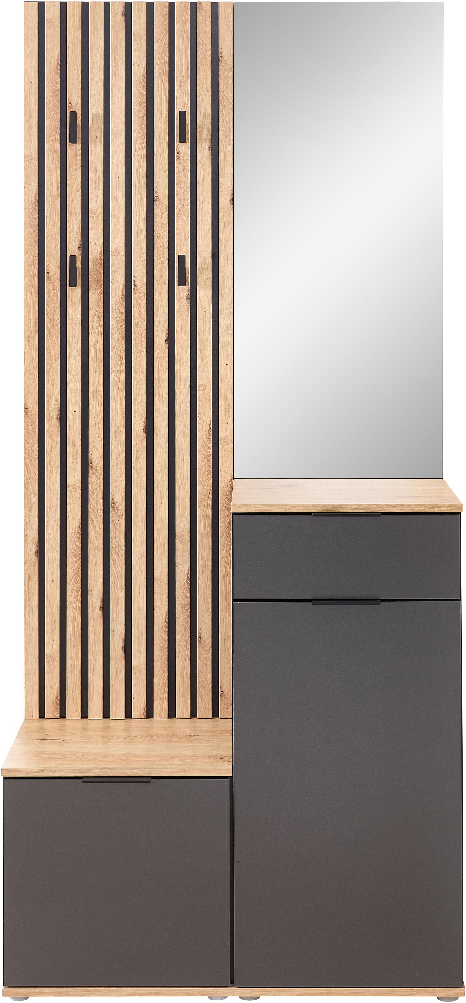 HBZ Kompaktgarderobe »Simple mit Spiegel, Flurgarderobe BxHxT 88x195x35 cm« günstig online kaufen