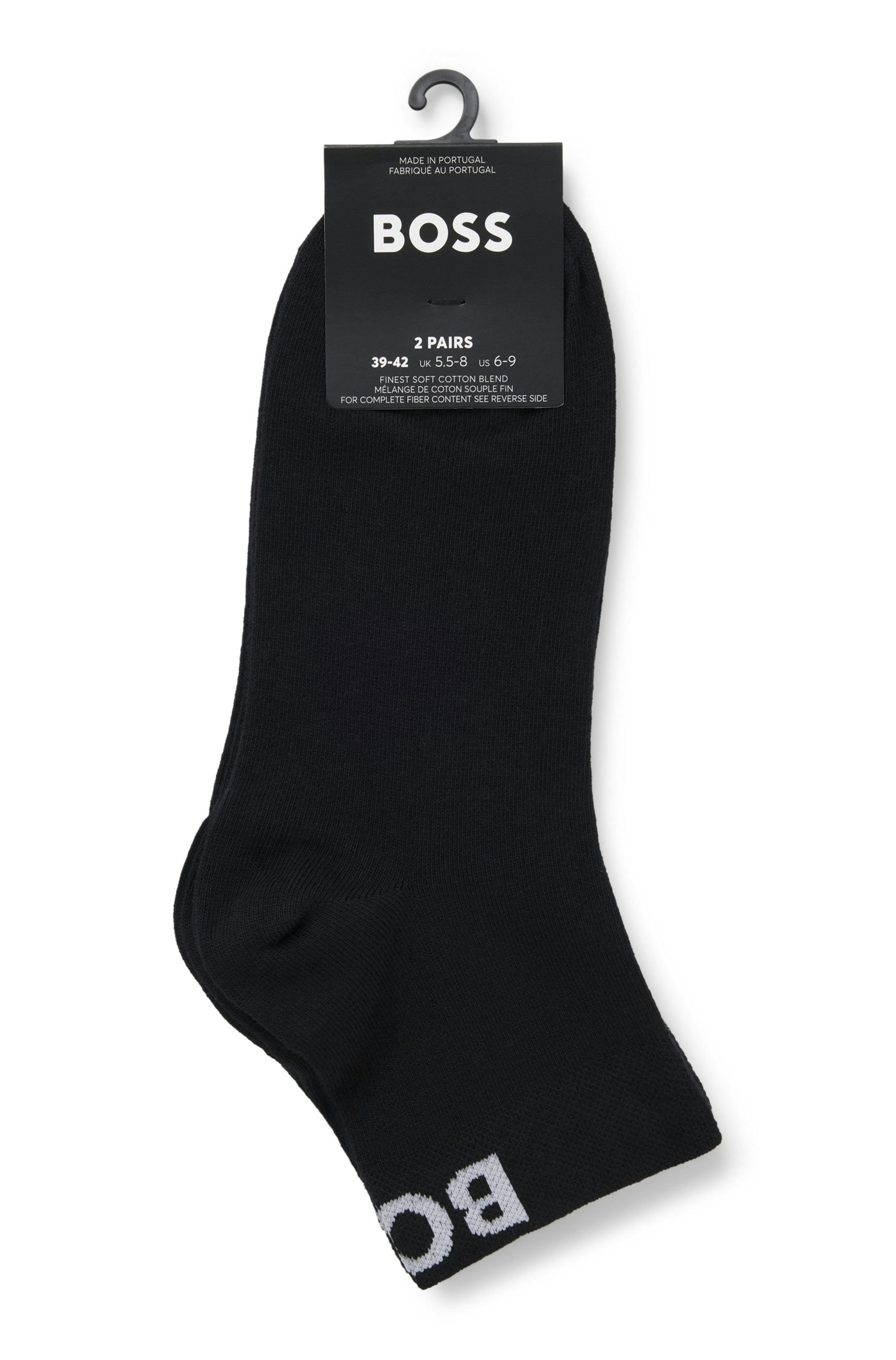 BOSS Freizeitsocken »2P SH Logo CC W« Packung, 2er, 2 Stk. tlg. mit eingestricktem BOSS Logoschriftzug
