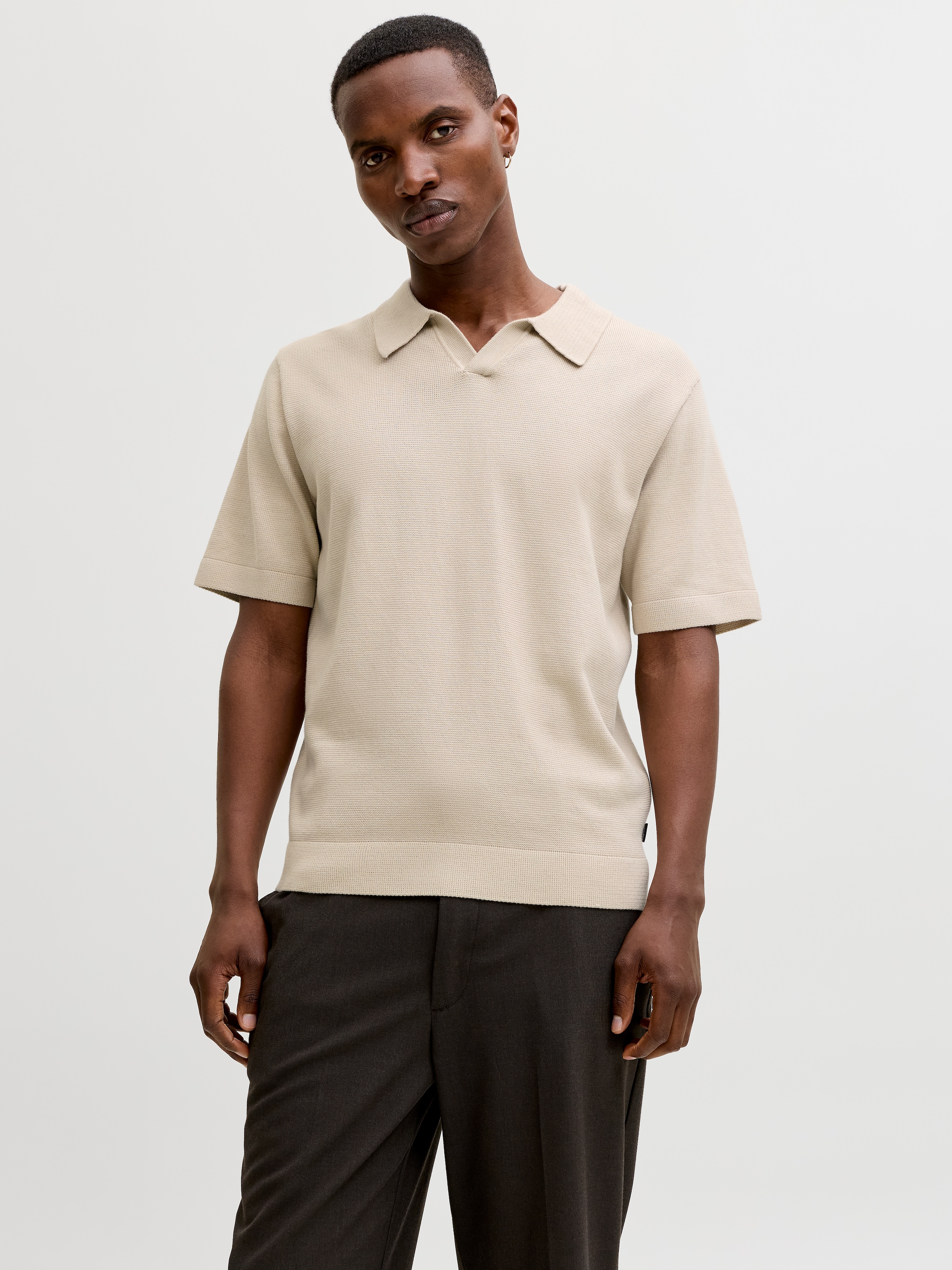 Jack & Jones Polokragenpullover »JPRBLAMILANO SPRING SPLIT NECK SS SN« Baumwollmischung, regular fit