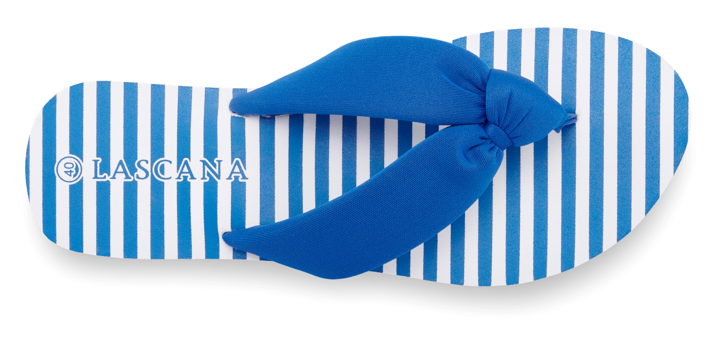 LASCANA Badezehentrenner, Sandale, Pantolette, Badeschuh ultraleicht mit softem Band VEGAN
